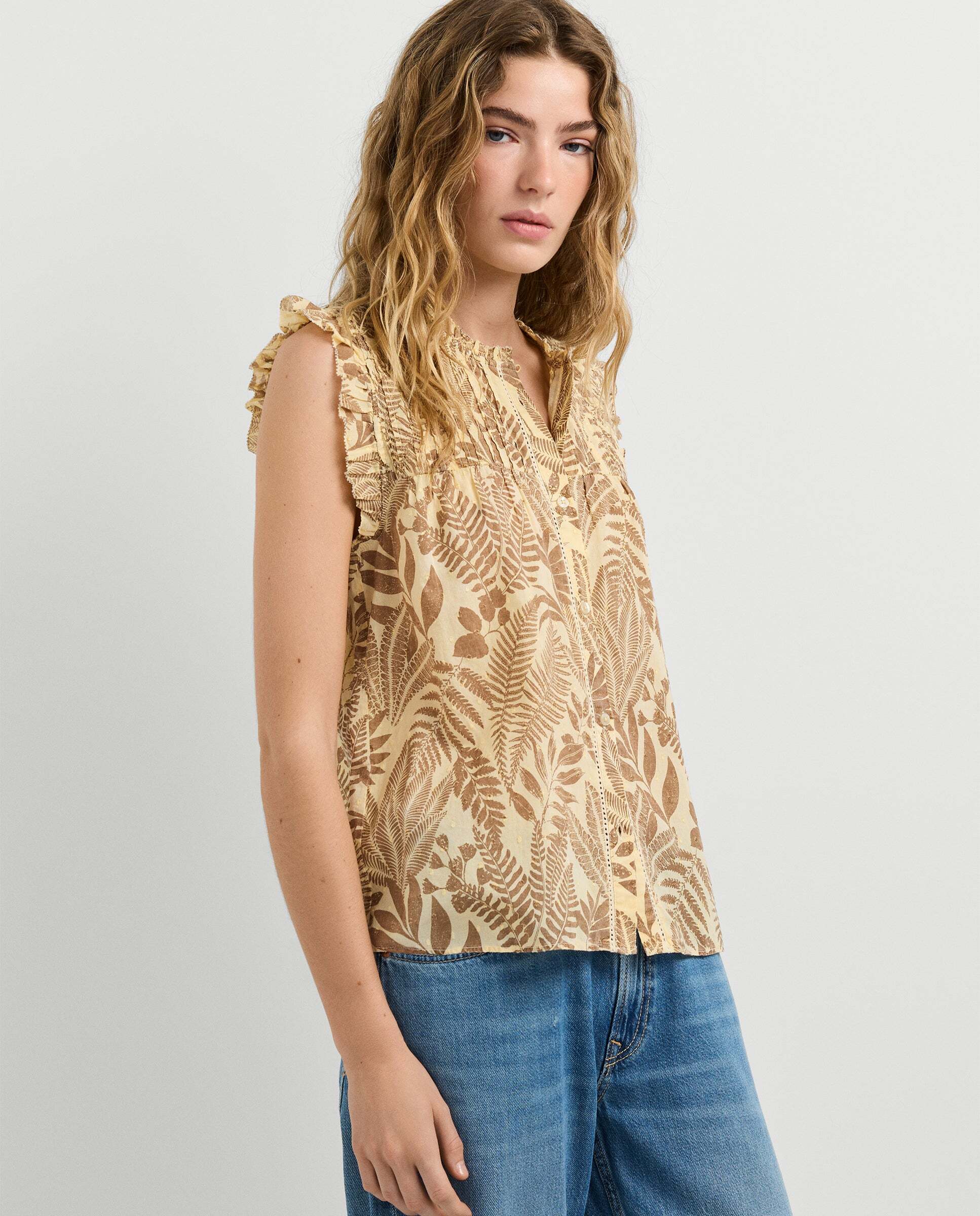 Imagen 6 de Blusa de mujer estampado floral - Pepe Jeans - Marrón Marrón