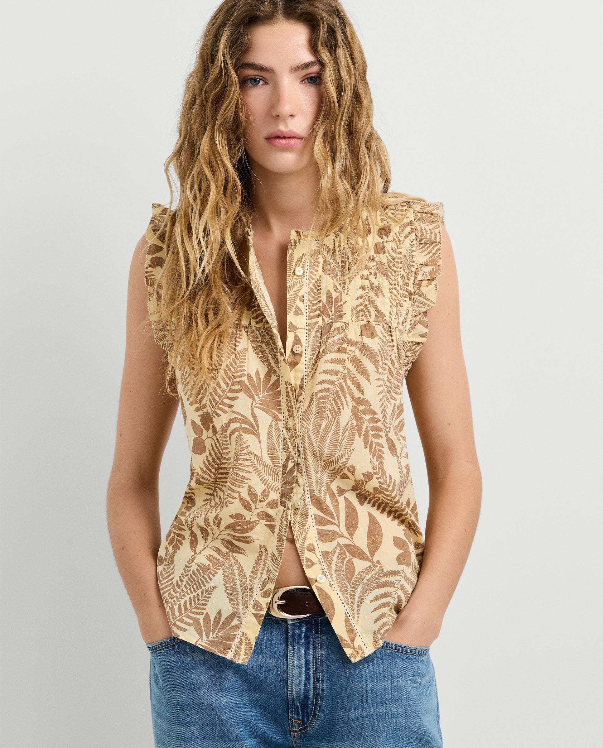 Imagen 7 de Blusa de mujer estampado floral - Pepe Jeans - Marrón Marrón