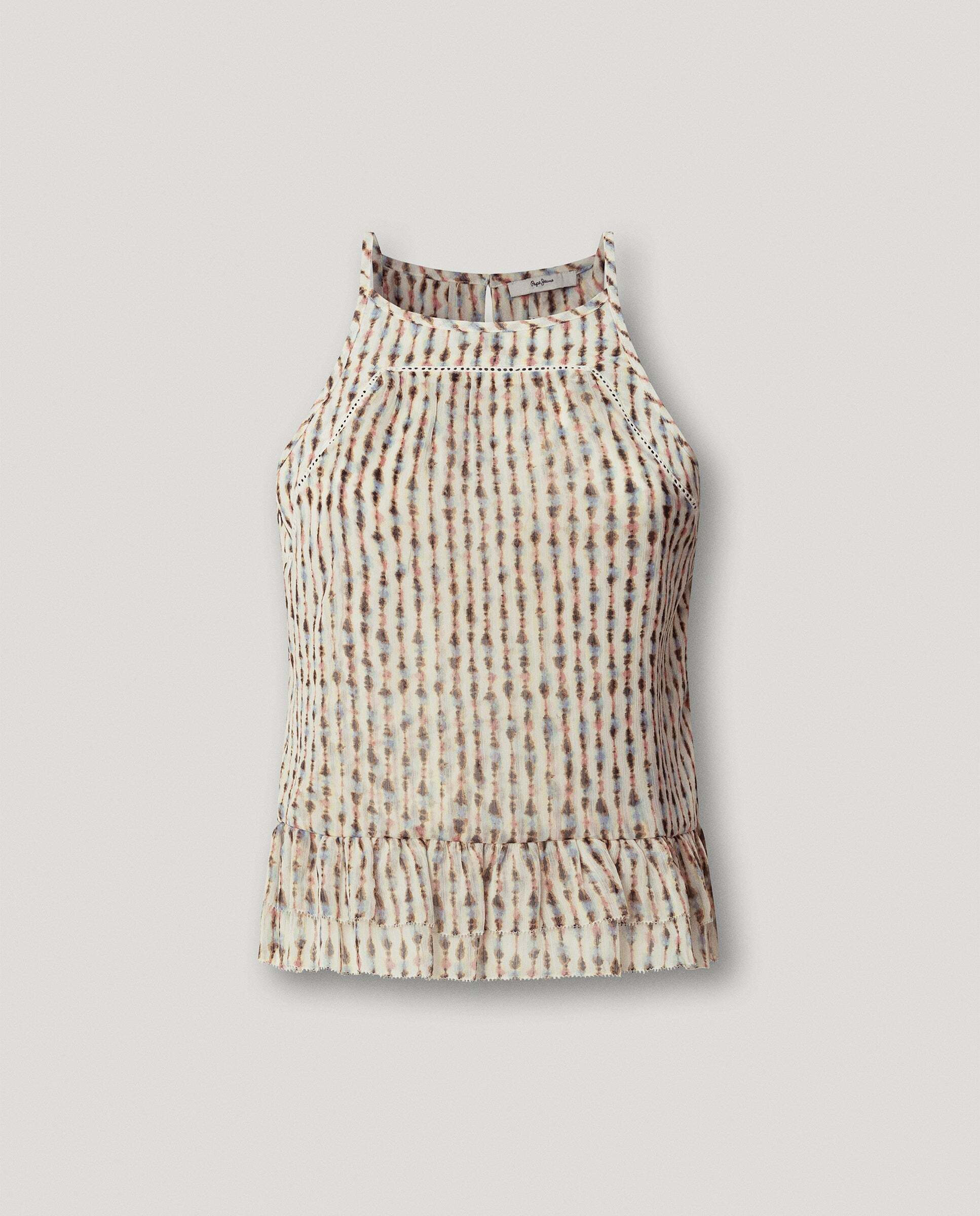 Imagen 9 de Blusa de mujer tirantes estampado ikat - Pepe Jeans - Rosa Rosa
