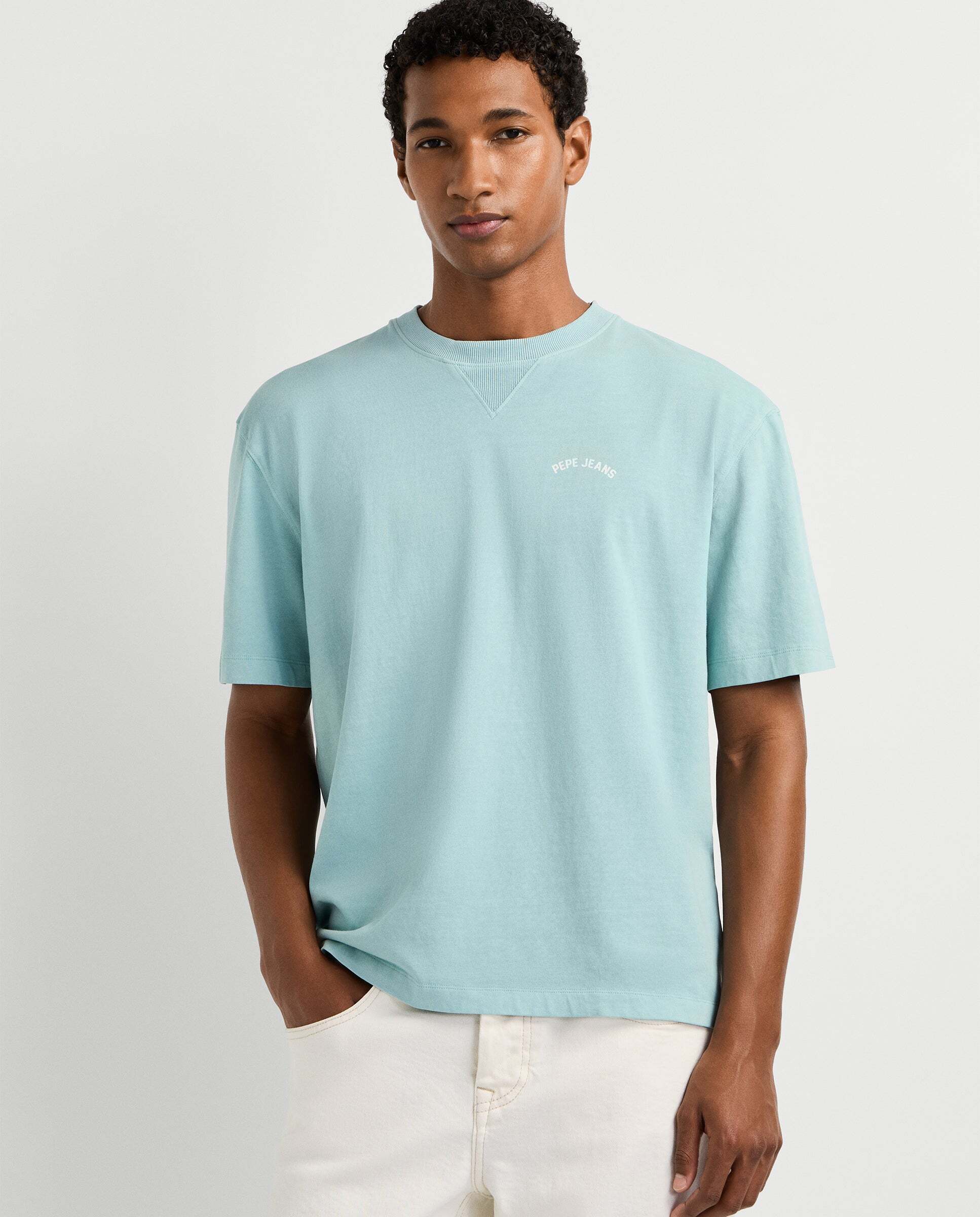 Pepe Jeans - Camiseta de hombre logo estampado fit casual.