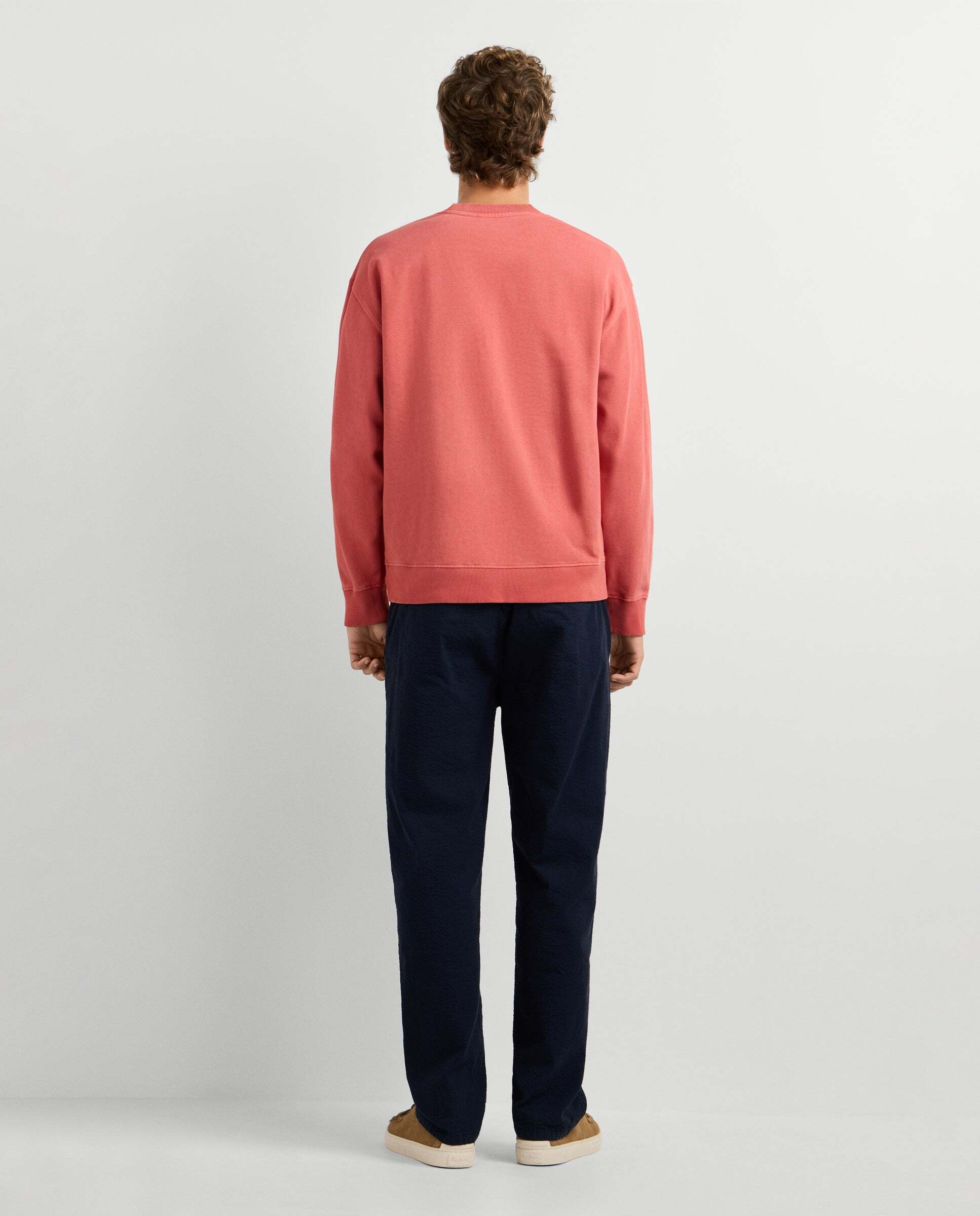 Sudadera de hombre cuello redondo fit casual - Pepe Jeans - Melocotón Melocotón-3