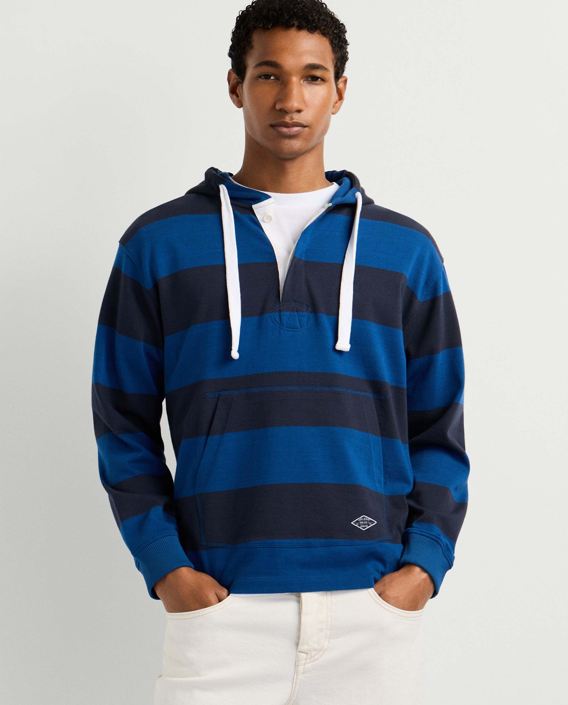 Imagen 0 de Sudadera de hombre con capucha fit casual Azul