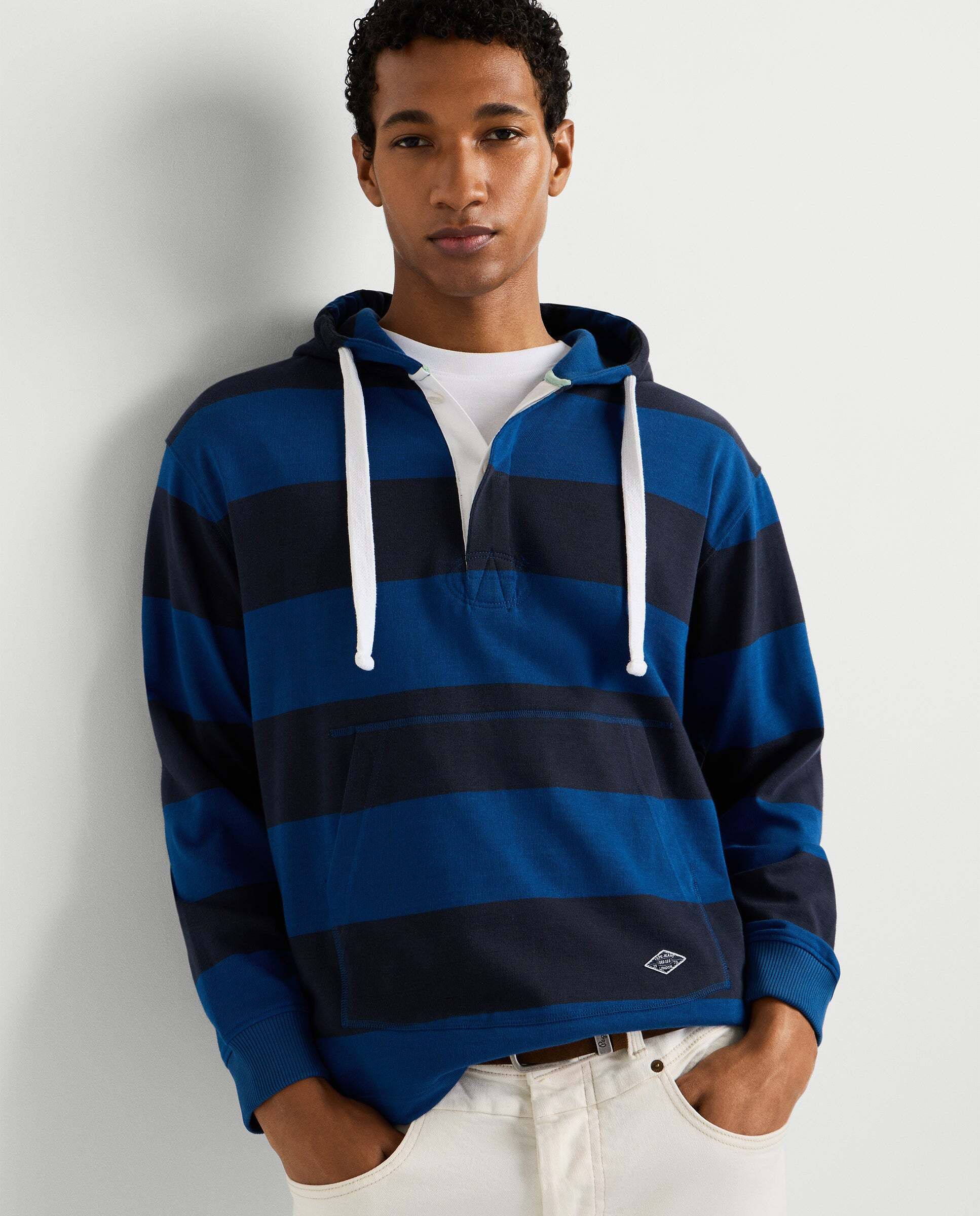 Sudadera de hombre con capucha fit casual - Pepe Jeans - Azul Azul-7