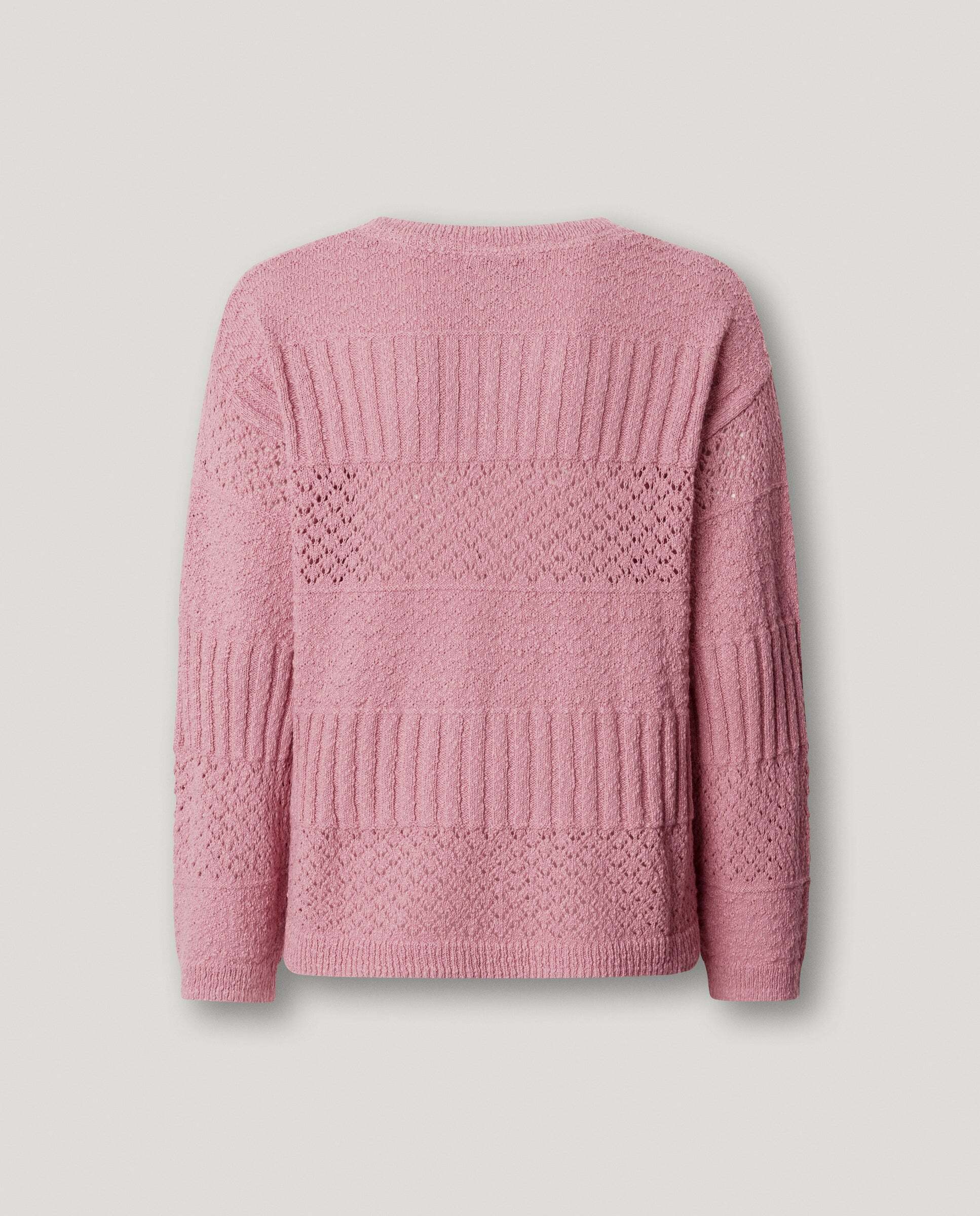 Jersey de mujer crochet cuello redondo - Pepe Jeans - Rosa Rosa-8