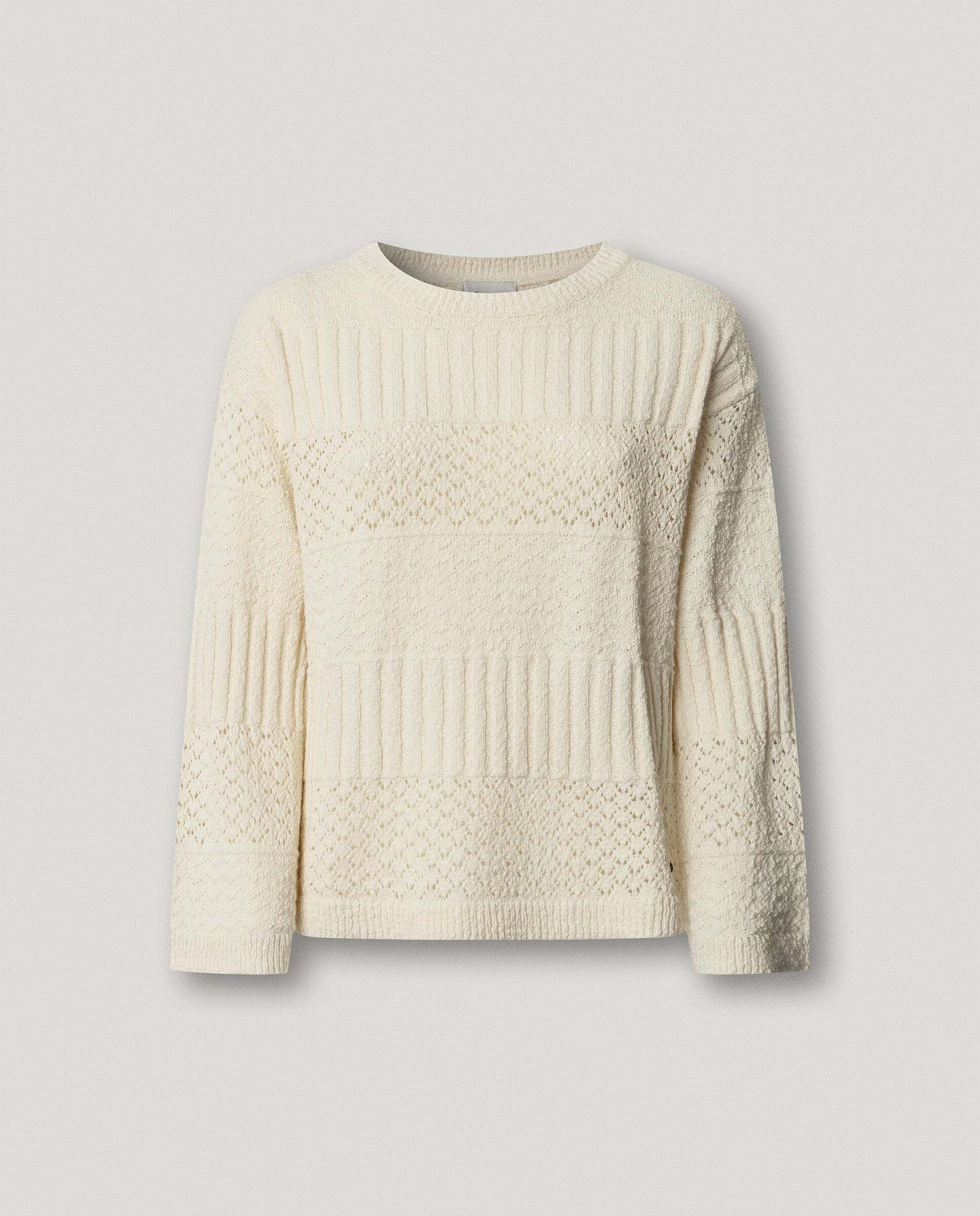 Jersey de mujer crochet cuello redondo - Pepe Jeans - Blanco Blanco-9