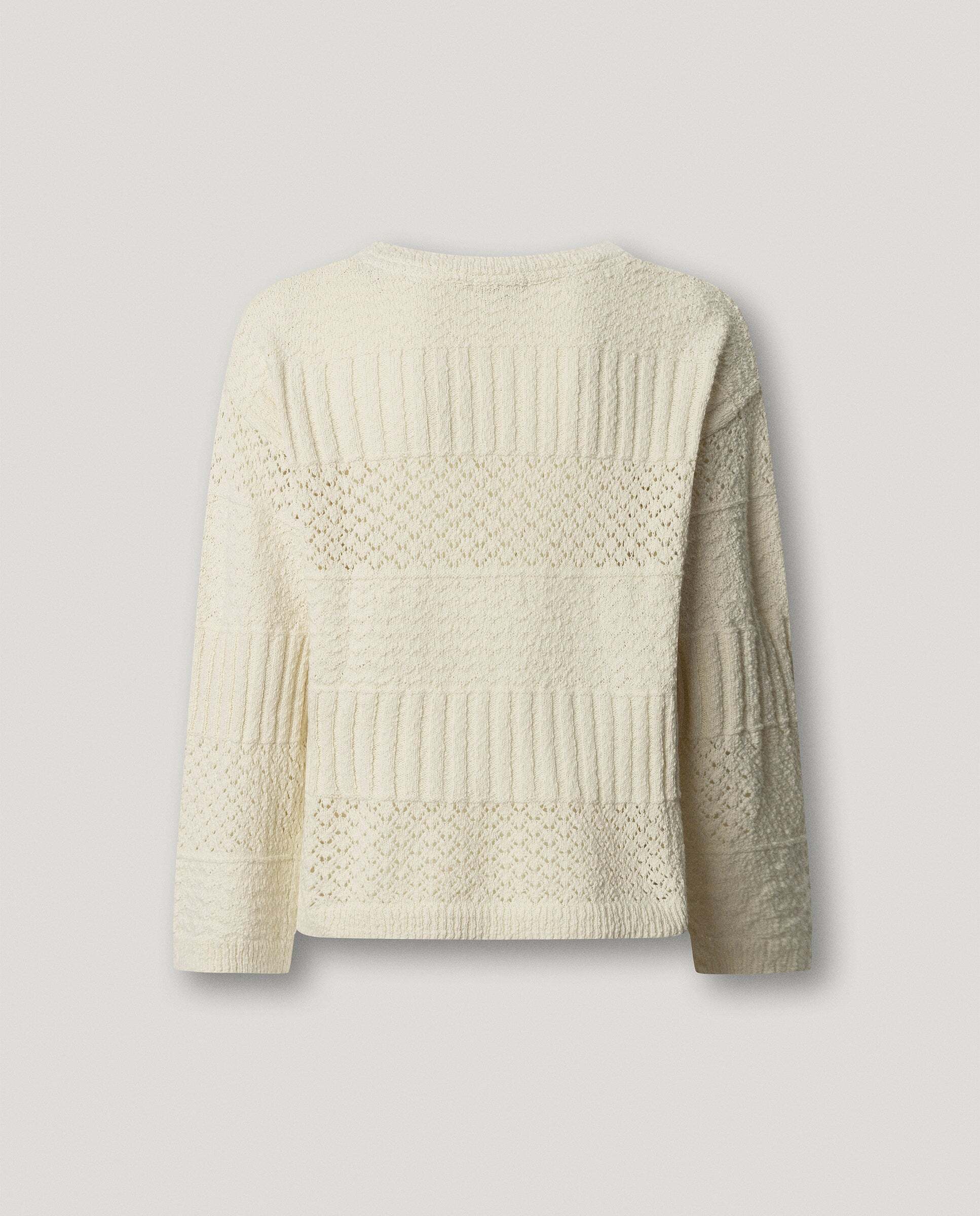Jersey de mujer crochet cuello redondo - Pepe Jeans - Blanco Blanco-8