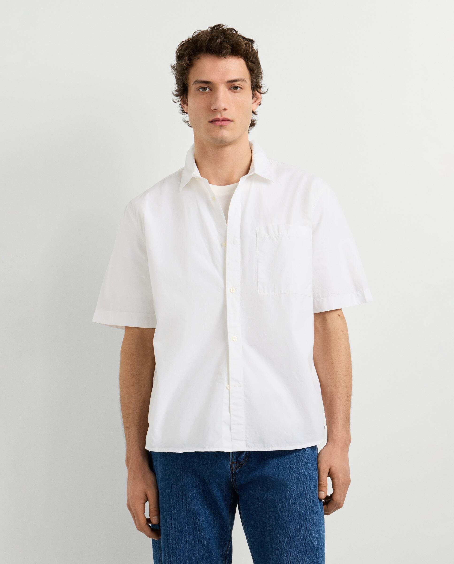 Camisa de hombre de vestir popelín fit casual - Pepe Jeans - Blanco Blanco-1