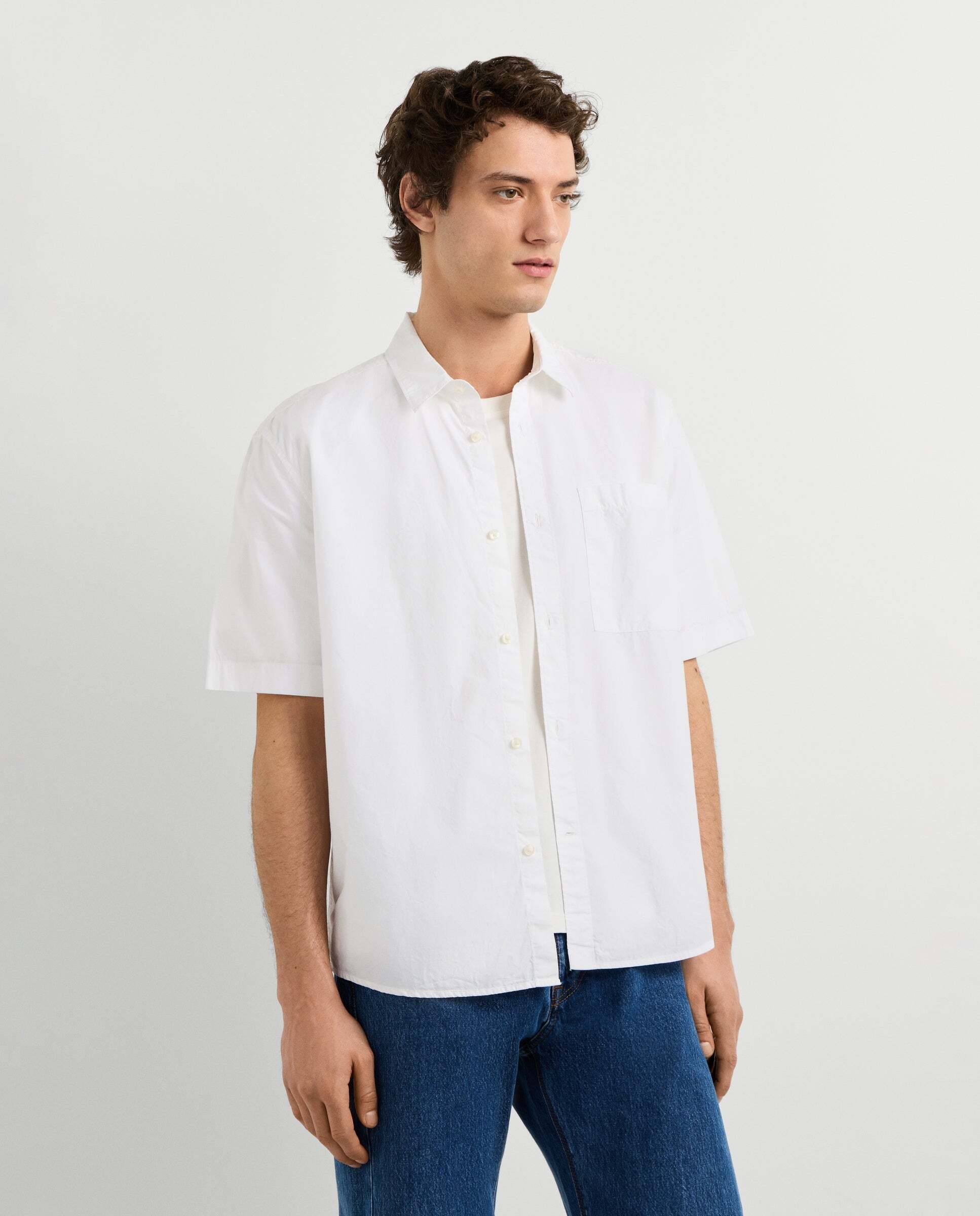 Camisa de hombre de vestir popelín fit casual - Pepe Jeans - Blanco Blanco-6