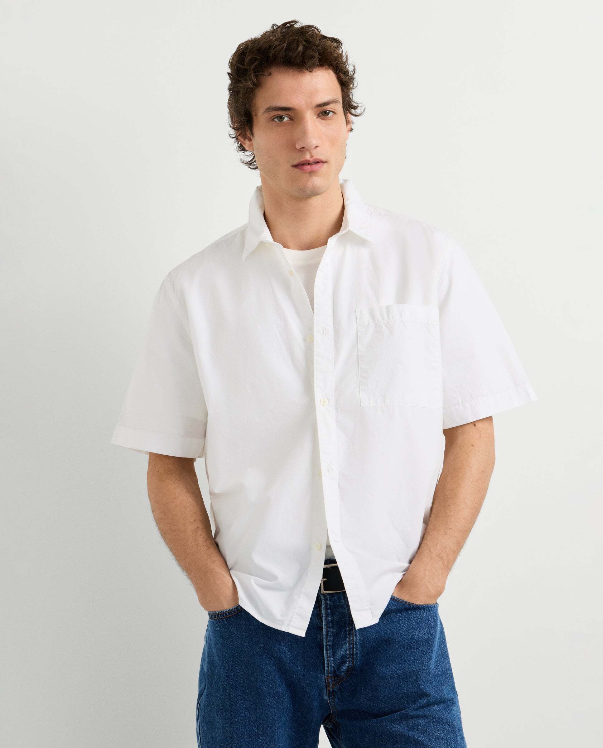 Camisa de hombre de vestir popelín fit casual - Pepe Jeans - Blanco Blanco-7