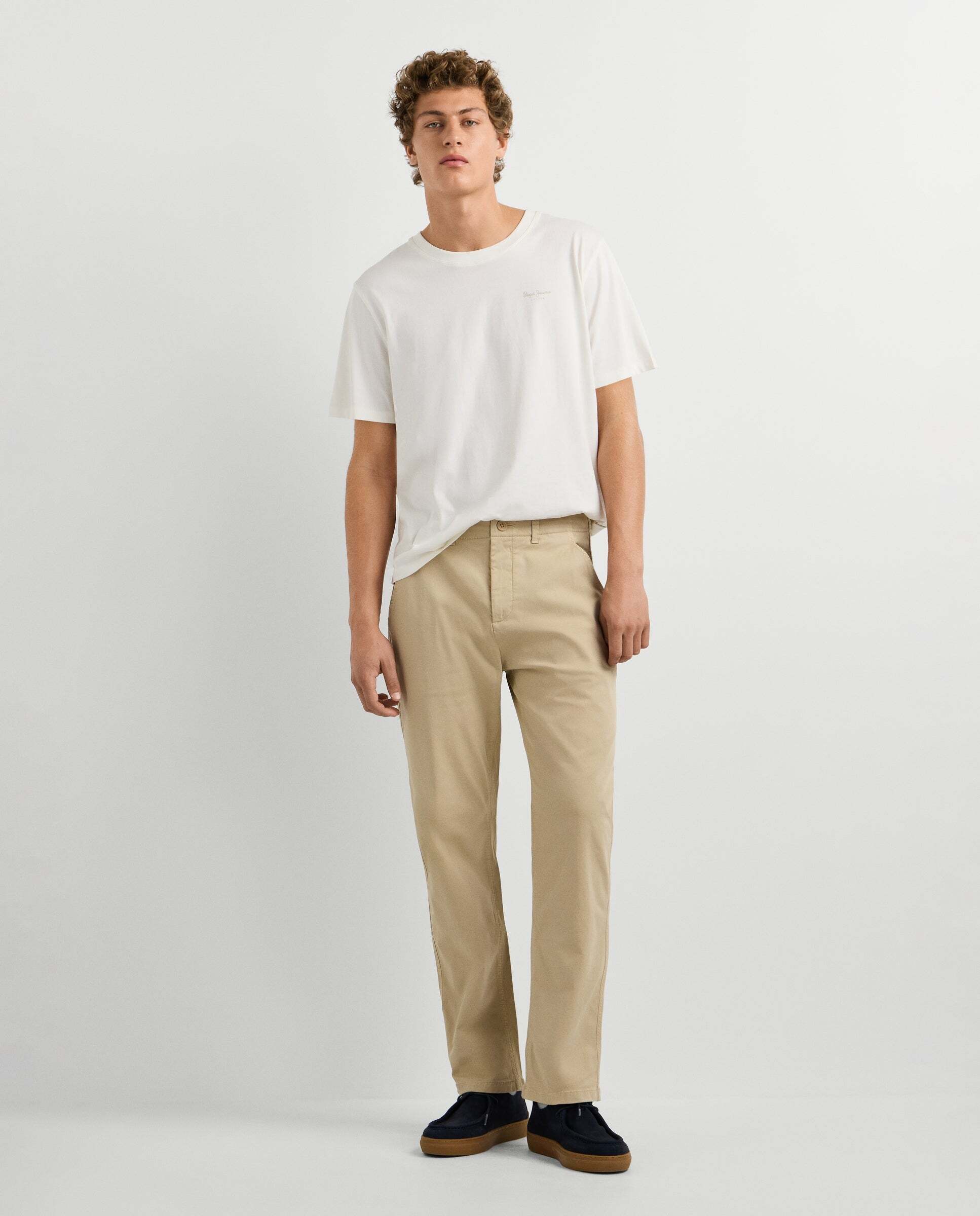 Pantalón chino de hombre sarga fit relaxed - Pepe Jeans - Natural Natural-1