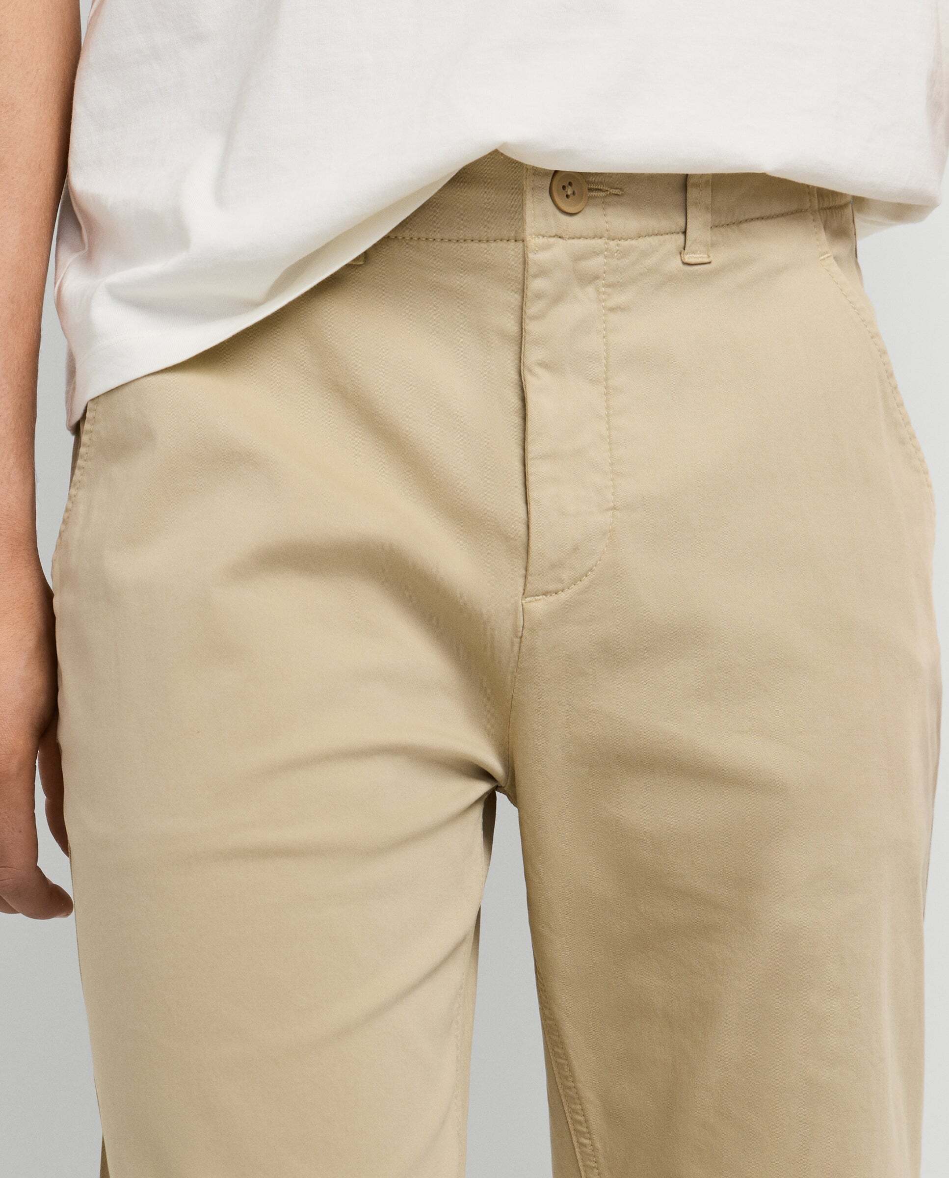 Pantalón chino de hombre sarga fit relaxed - Pepe Jeans - Natural Natural-4