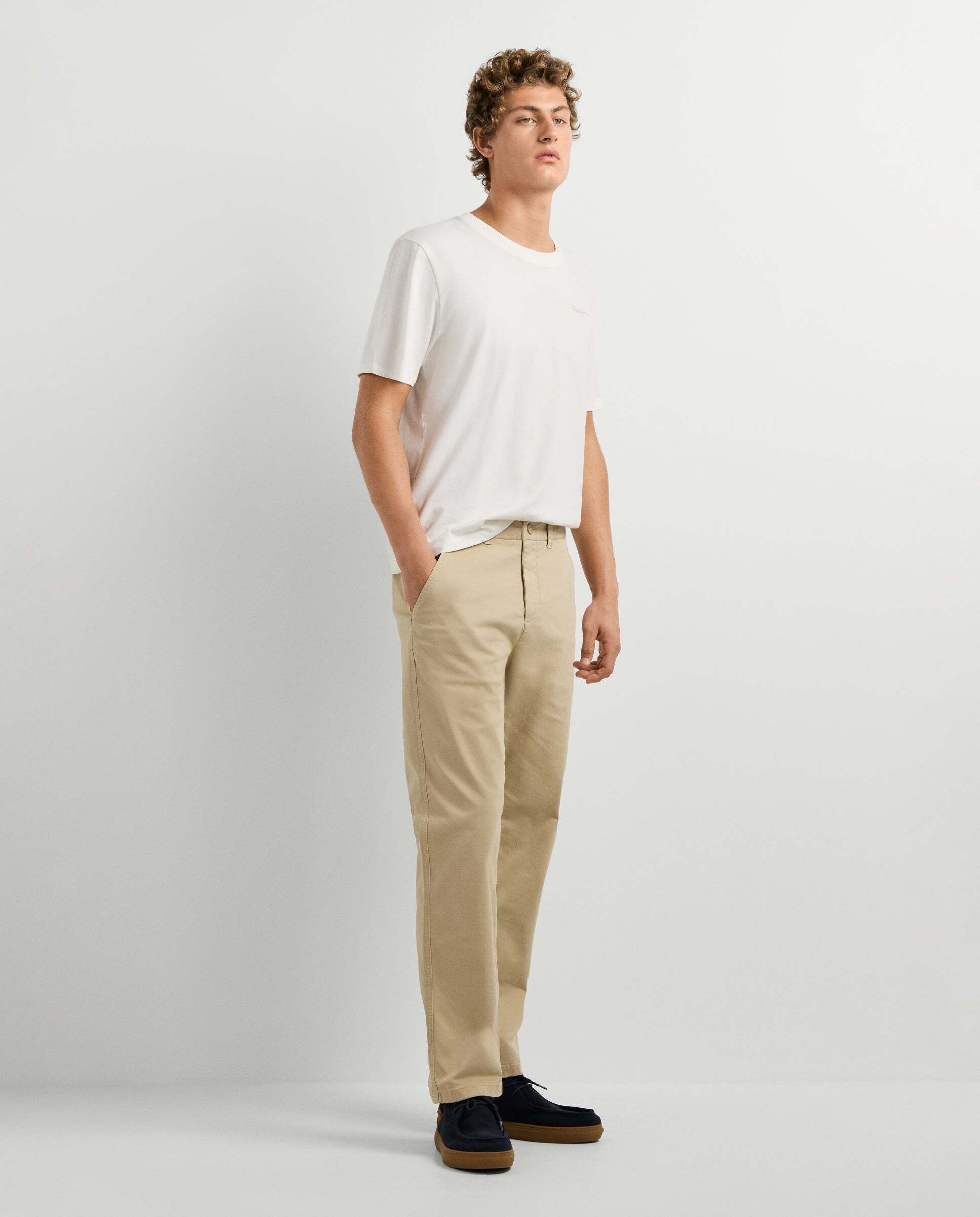 Pantalón chino de hombre sarga fit relaxed - Pepe Jeans - Natural Natural-6