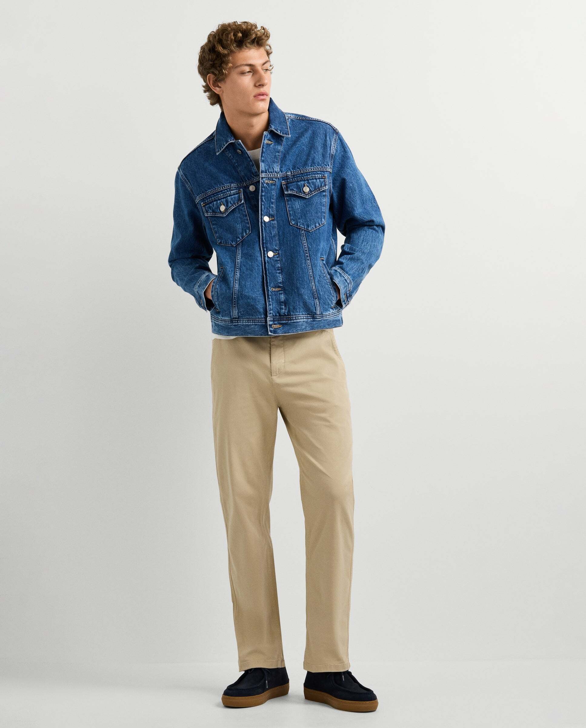 Pantalón chino de hombre sarga fit relaxed - Pepe Jeans - Natural Natural-7
