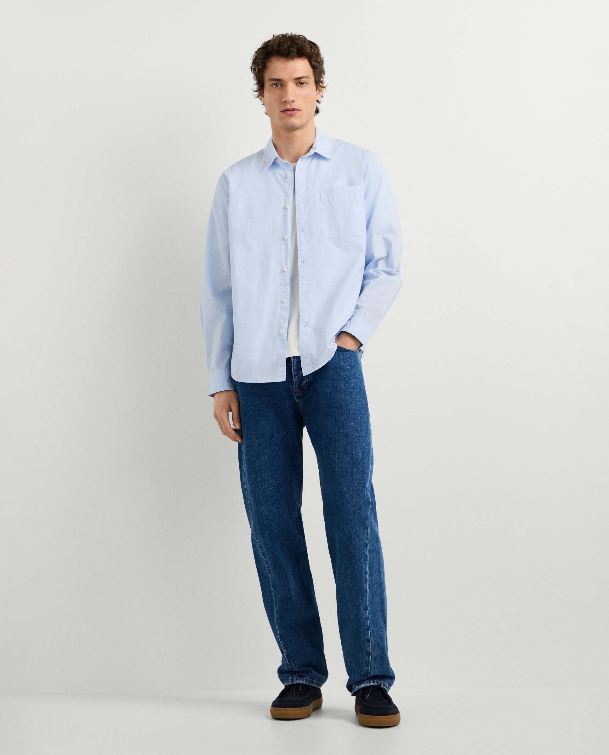 Camisa de hombre de vestir popelín fit regular - Pepe Jeans - Azul Azul-2