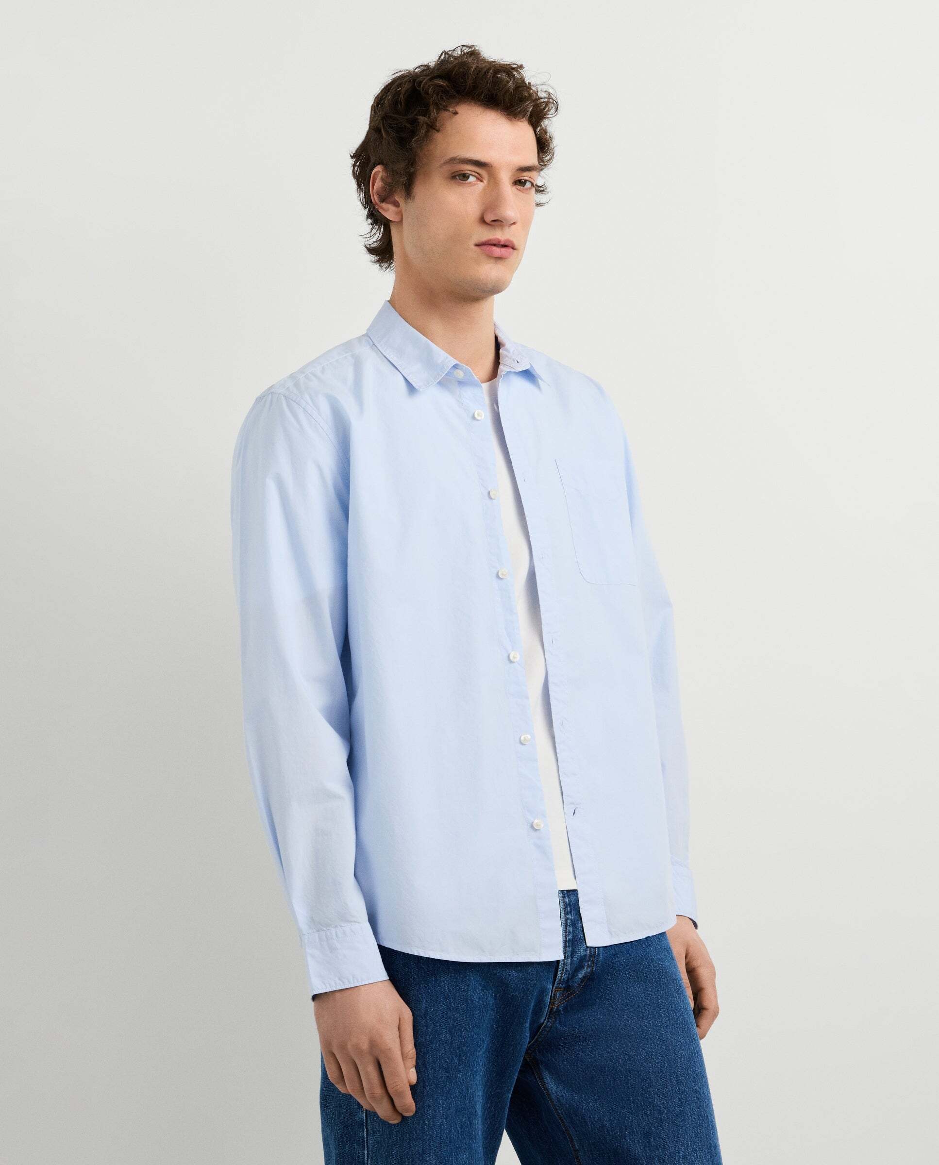 Camisa de hombre de vestir popelín fit regular - Pepe Jeans - Azul Azul-6