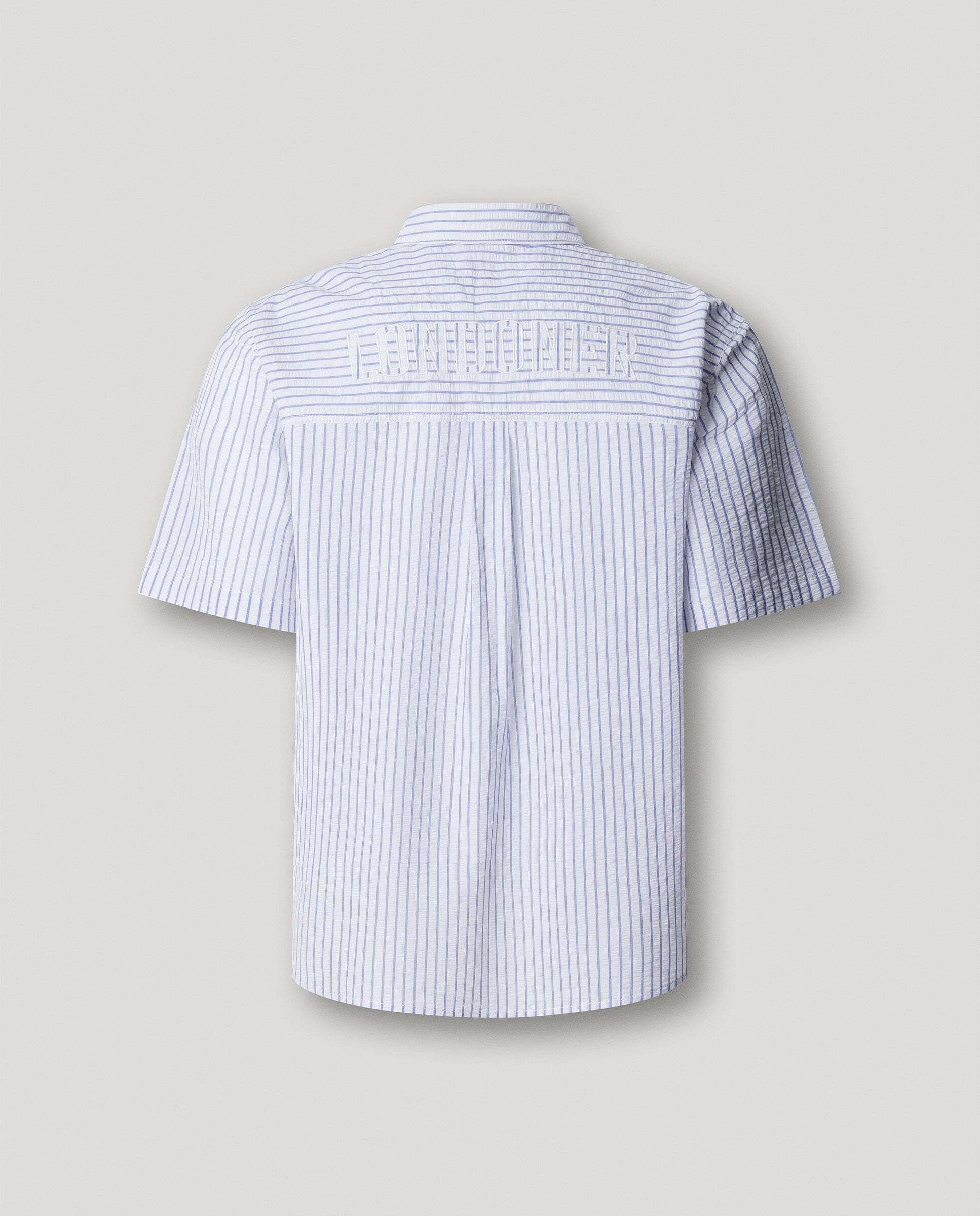 Camisa de hombre seersucker rayas fit casual - Pepe Jeans - Blanco Blanco-9