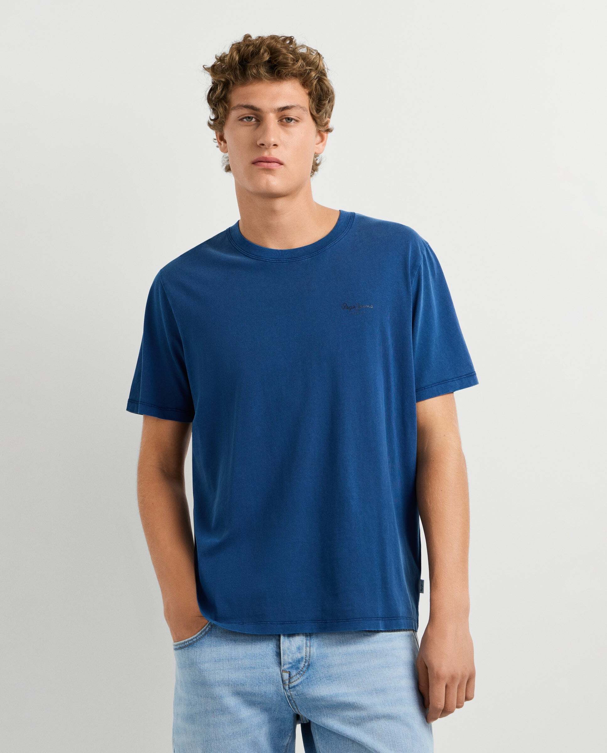 Imagen 1 de Camiseta de hombre logo estampado fit regular - Pepe Jeans - Azul oscuro Azul oscuro