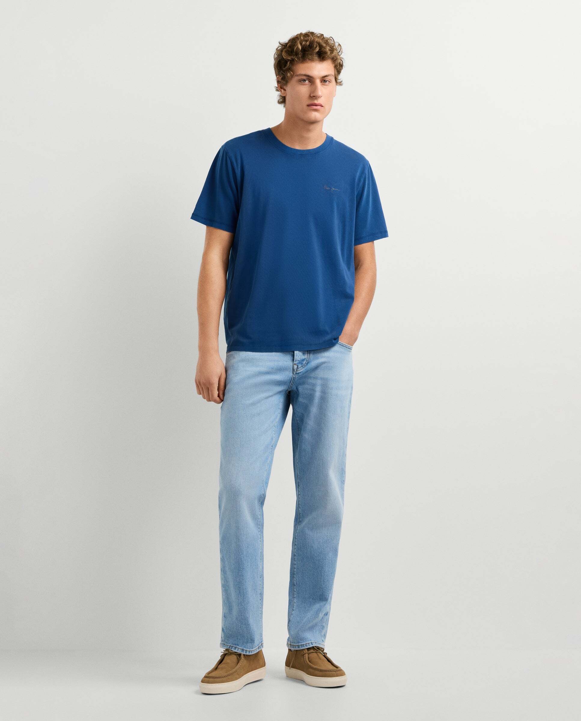 Imagen 2 de Camiseta de hombre logo estampado fit regular - Pepe Jeans - Azul oscuro Azul oscuro