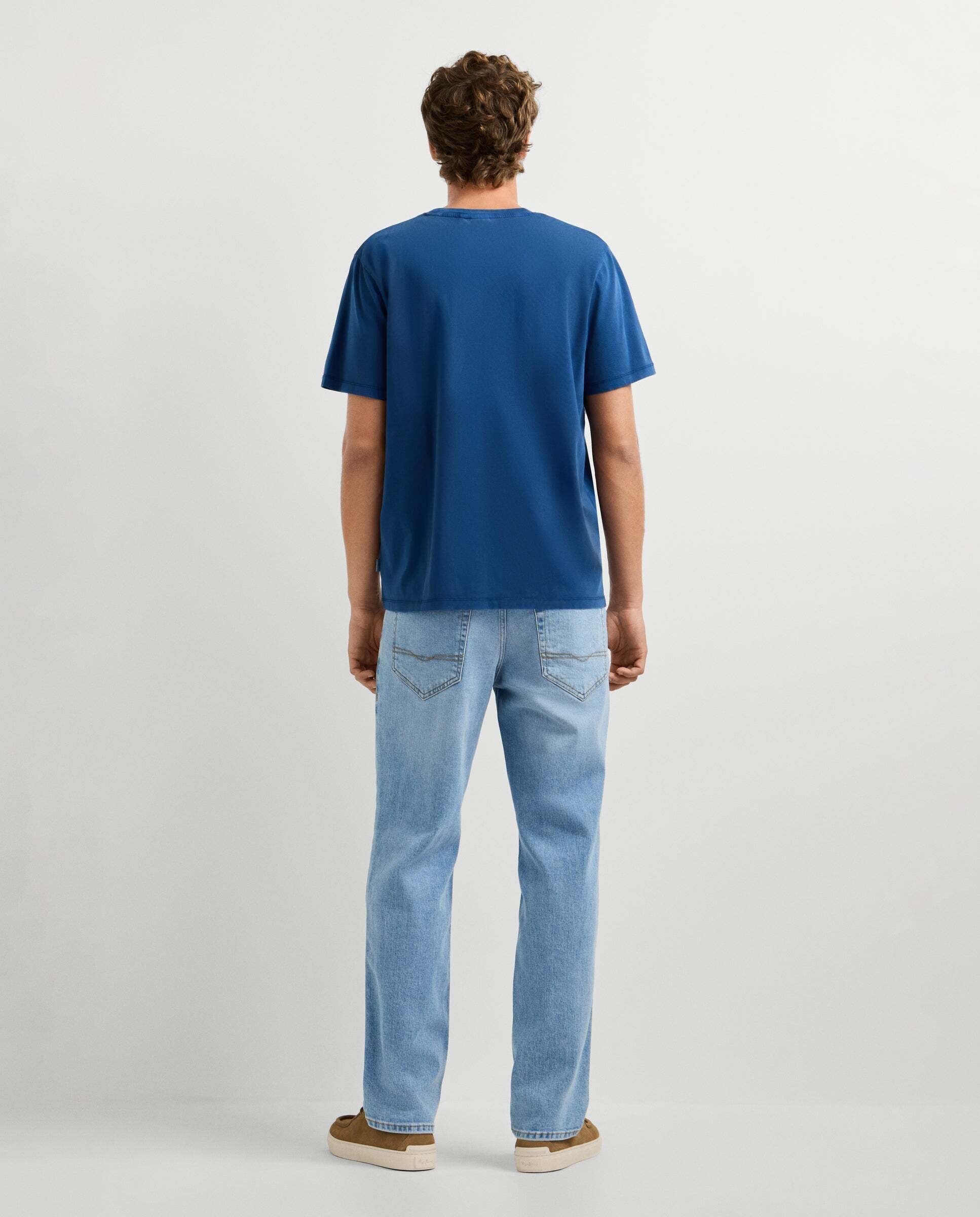 Imagen 3 de Camiseta de hombre logo estampado fit regular - Pepe Jeans - Azul oscuro Azul oscuro