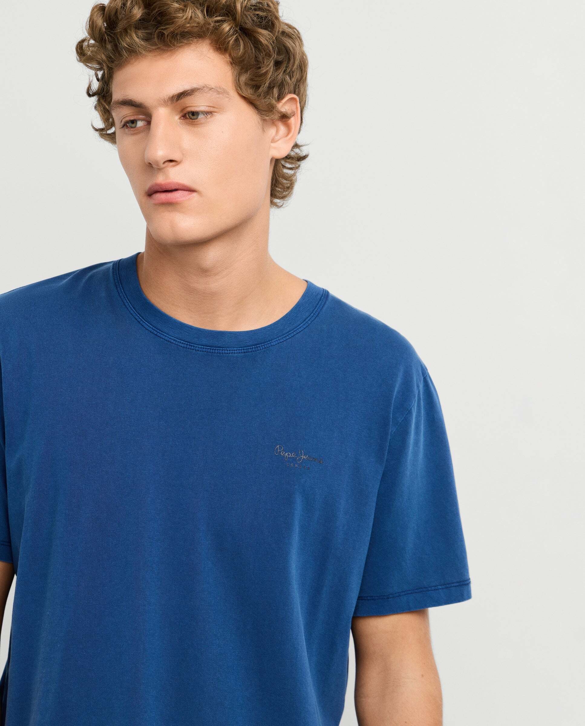 Imagen 4 de Camiseta de hombre logo estampado fit regular - Pepe Jeans - Azul oscuro Azul oscuro