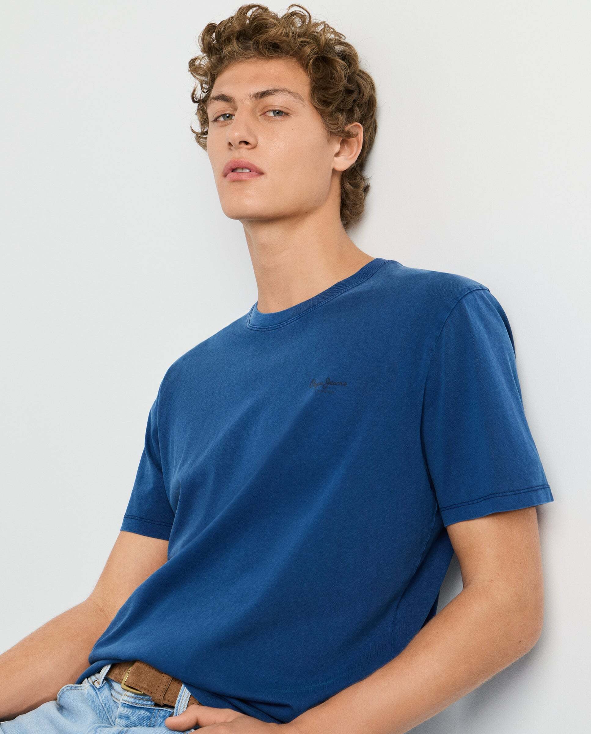 Imagen 7 de Camiseta de hombre logo estampado fit regular - Pepe Jeans - Azul oscuro Azul oscuro