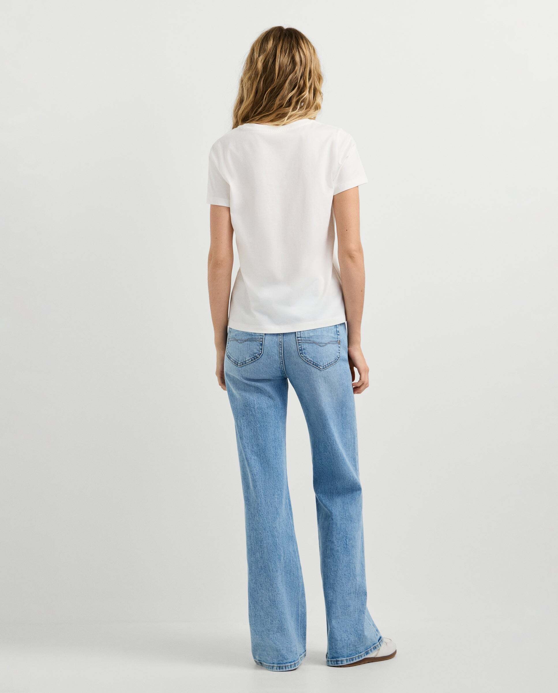 Camiseta de mujer logo floral estampado - Pepe Jeans - Blanco Blanco-3