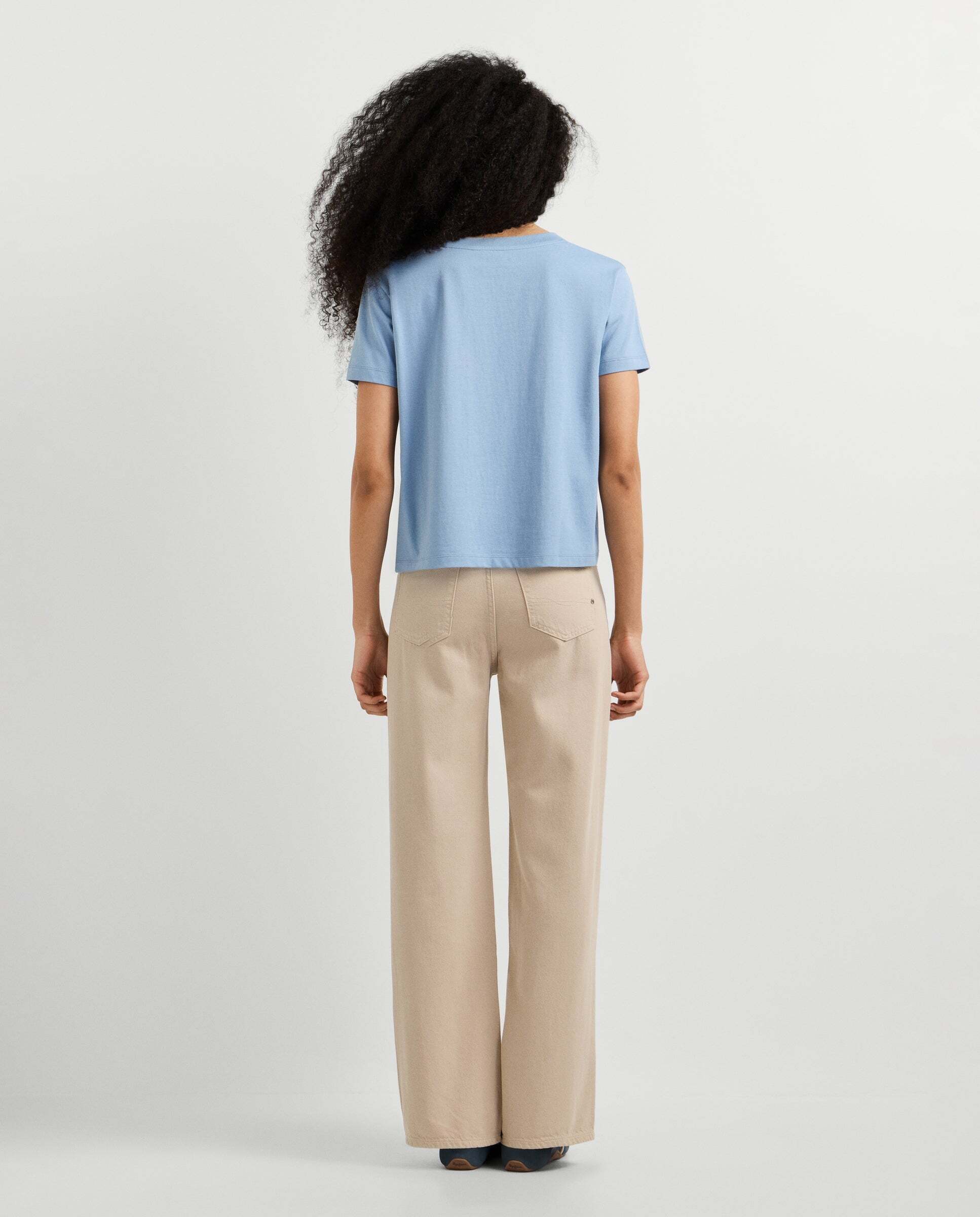 Camiseta de mujer texto estampado - Pepe Jeans - Azul porcelana Azul porcelana-3