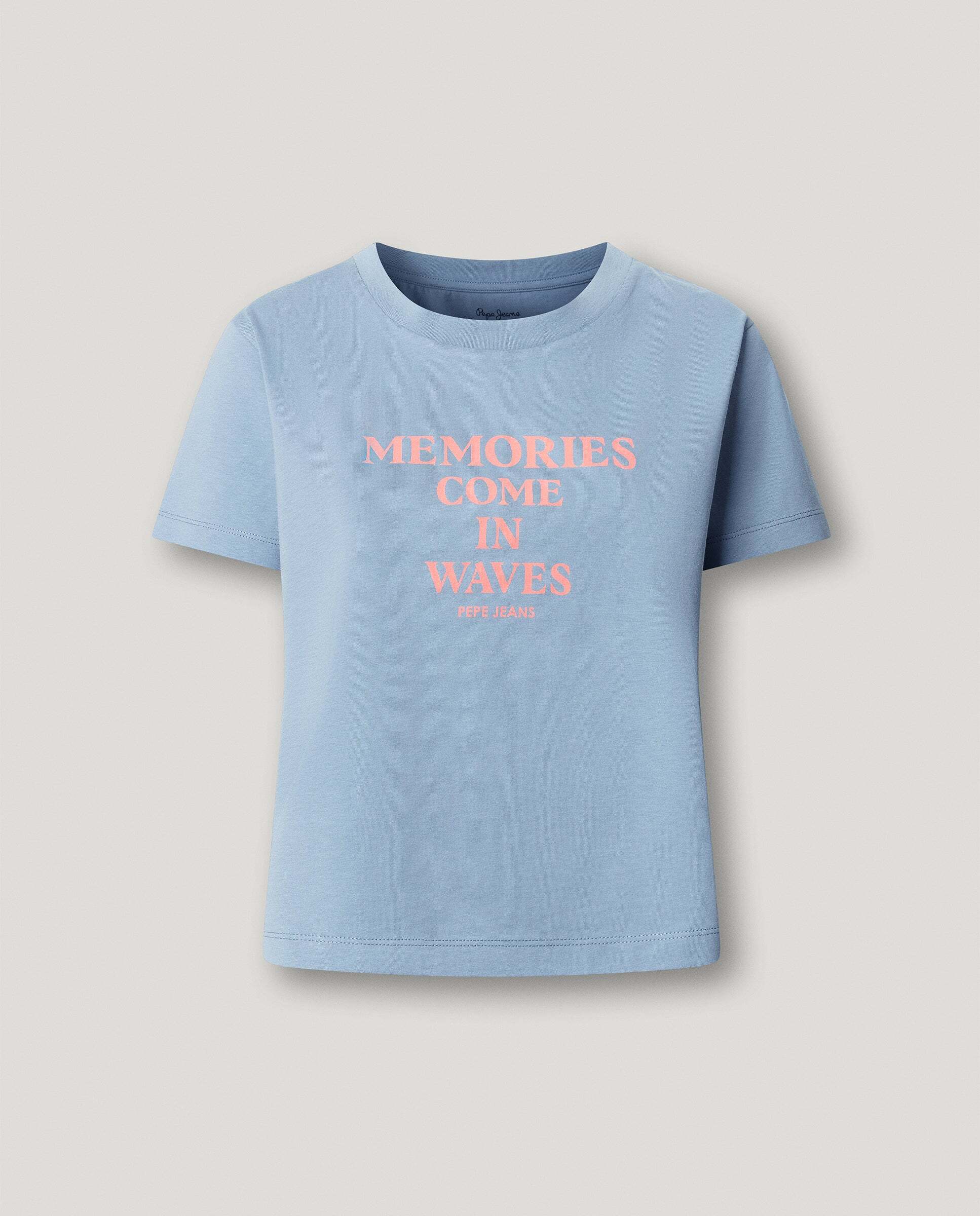 Camiseta de mujer texto estampado - Pepe Jeans - Azul porcelana Azul porcelana-8