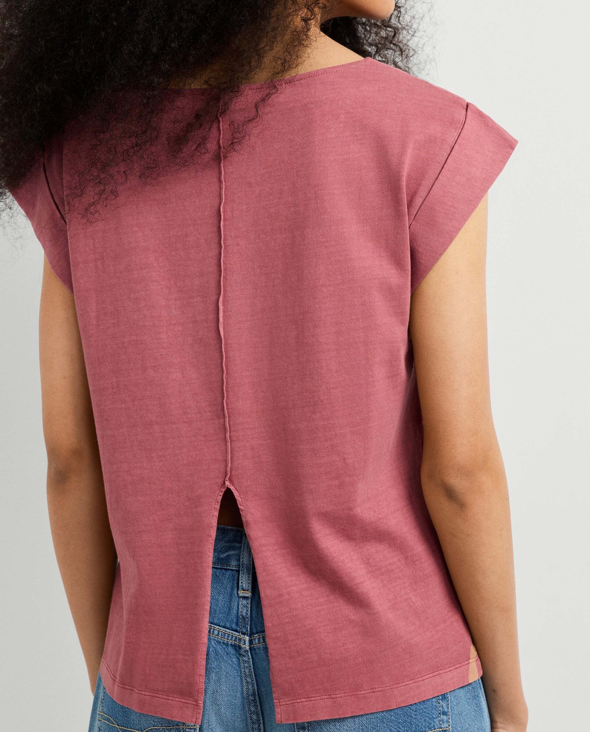 Camiseta de mujer con costura decorativa - Pepe Jeans - Rosa Rosa-5