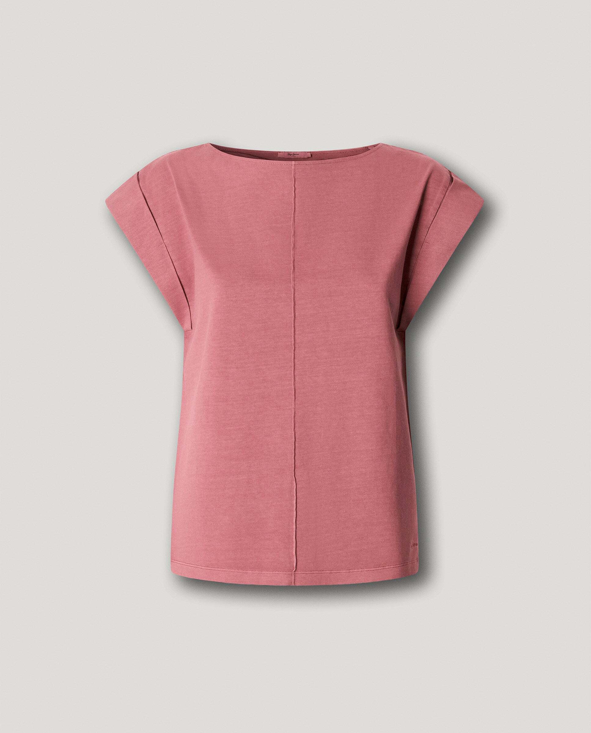 Camiseta de mujer con costura decorativa - Pepe Jeans - Rosa Rosa-9