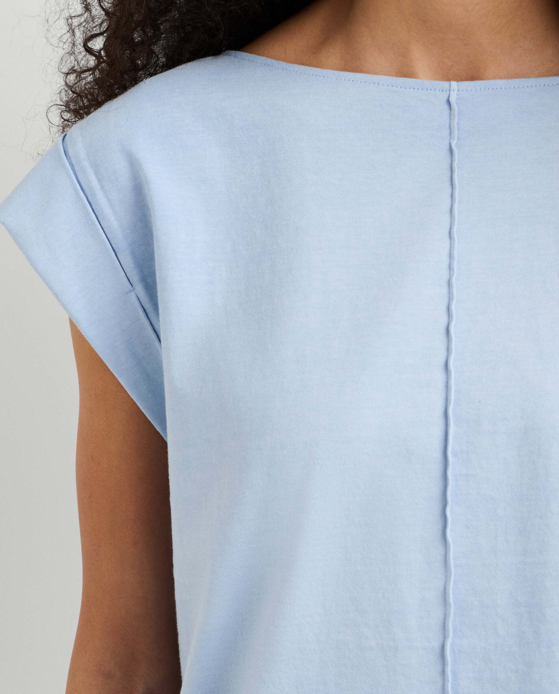 Camiseta de mujer con costura decorativa - Pepe Jeans - Azul claro Azul claro-4