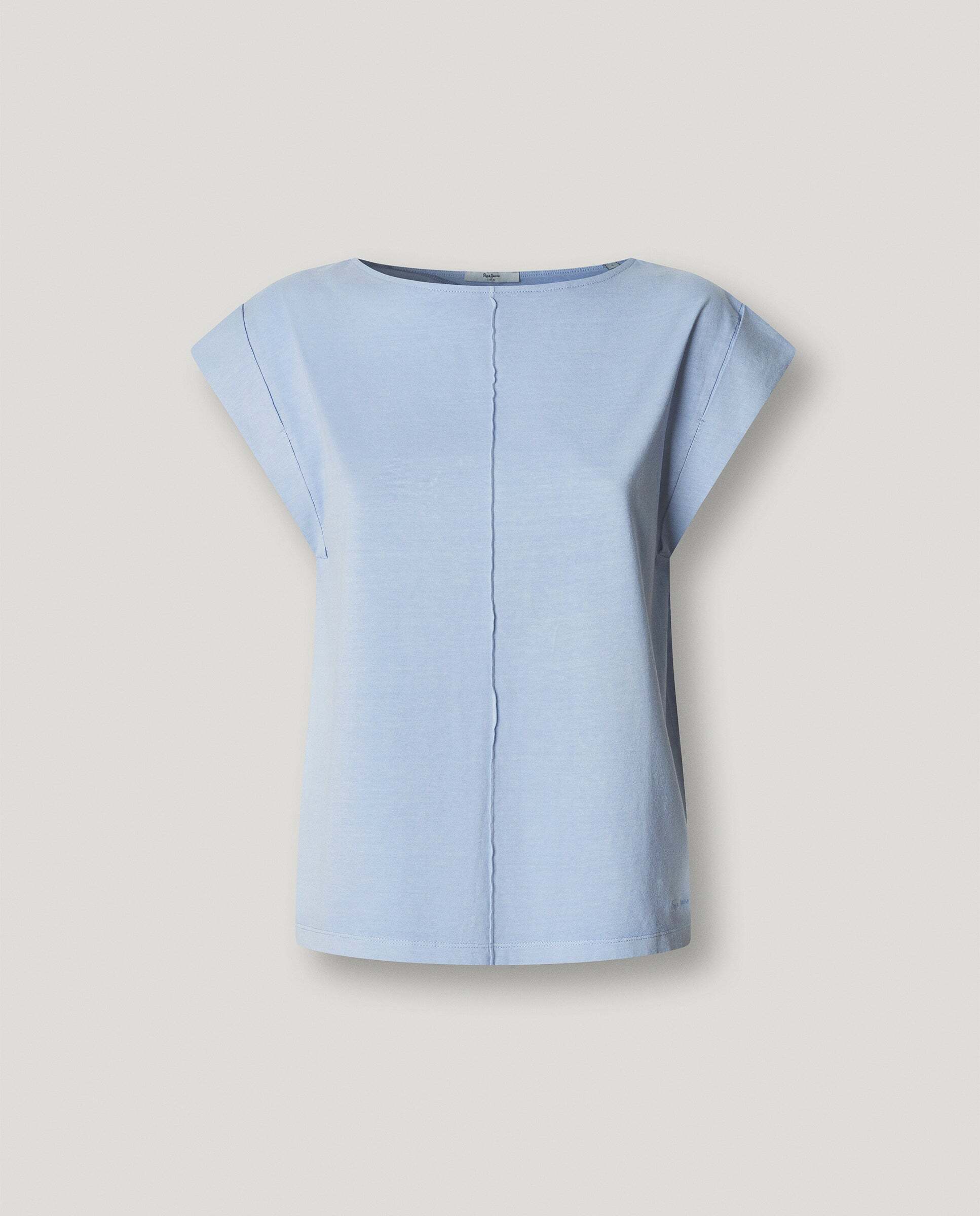 Camiseta de mujer con costura decorativa - Pepe Jeans - Azul claro Azul claro-9