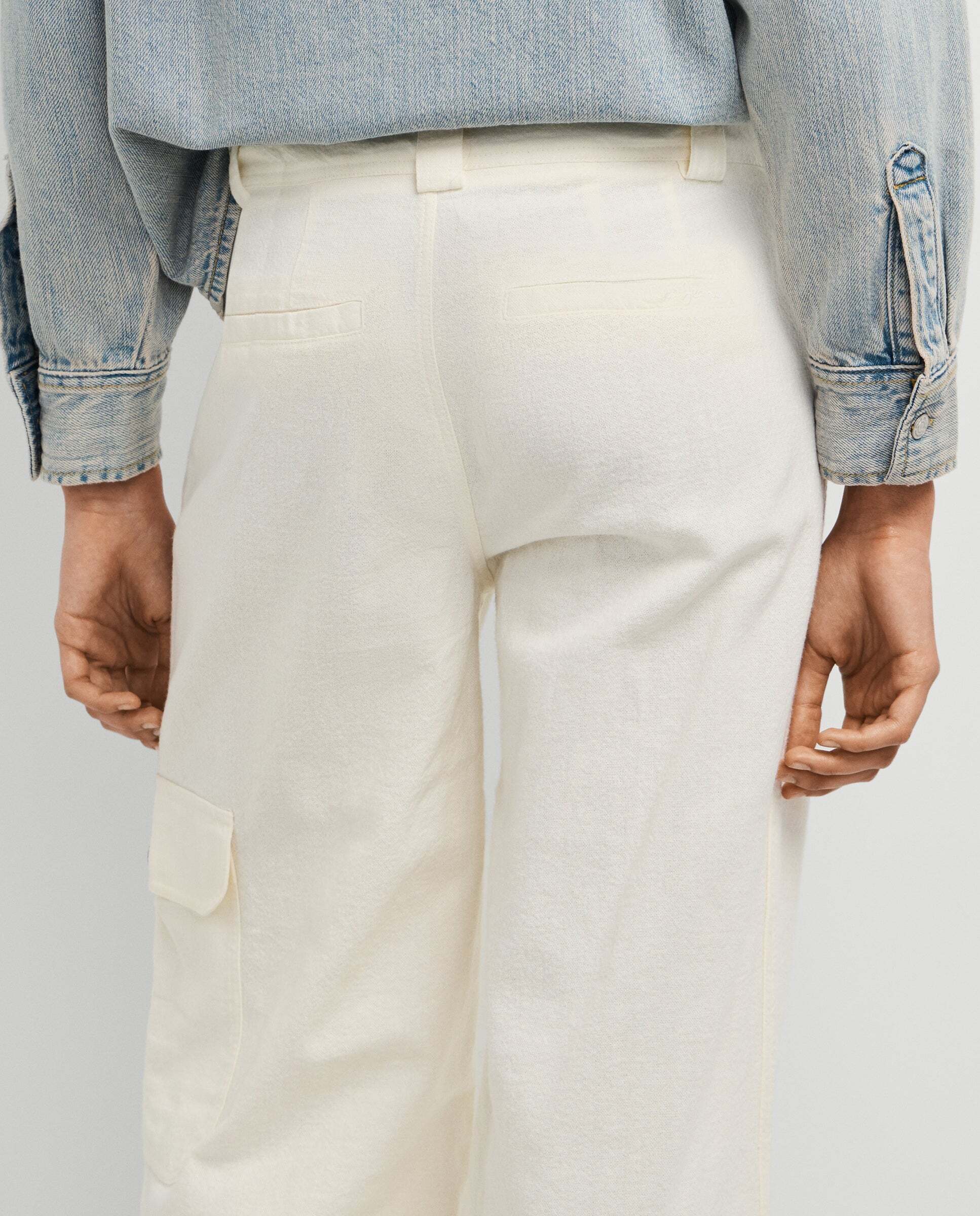 Pantalón de mujer cargo fit ancho - Pepe Jeans - Blanco Blanco-6