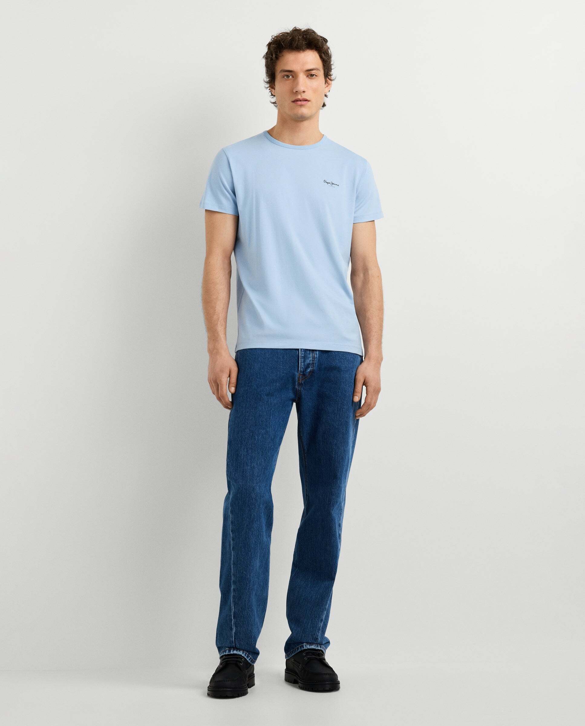 Camiseta de hombre ajustada con logotipo - Pepe Jeans - Azul claro Azul claro-2
