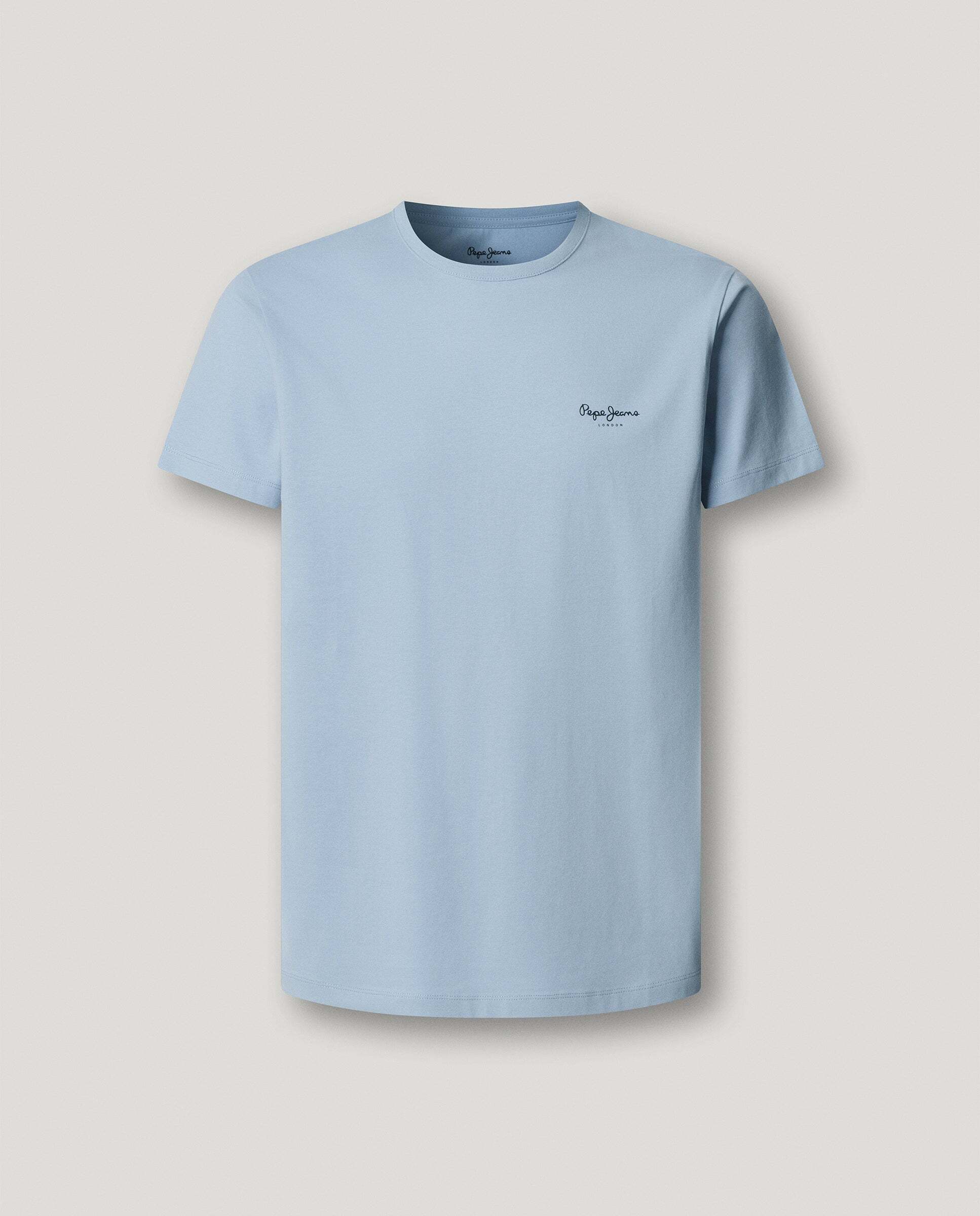 Camiseta de hombre ajustada con logotipo - Pepe Jeans - Azul claro Azul claro-9