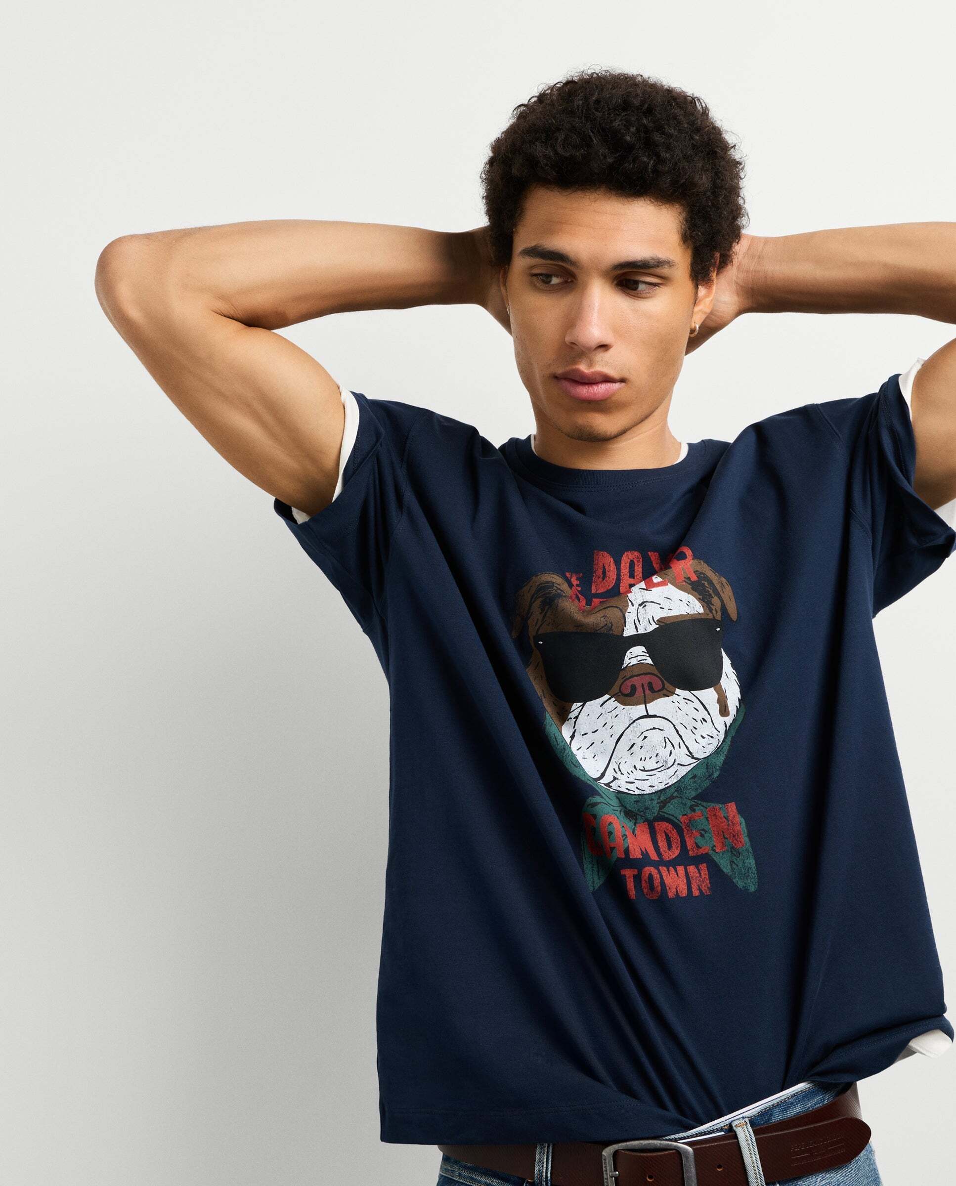 Imagen 1 de Camiseta de hombre gráfico estampado fit casual - Pepe Jeans - Azul Azul