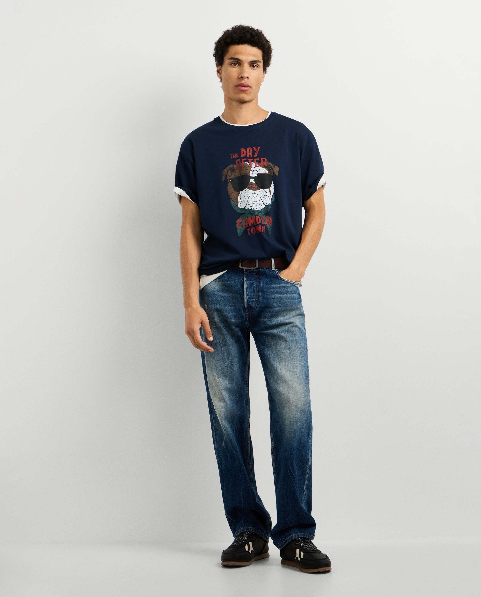 Imagen 2 de Camiseta de hombre gráfico estampado fit casual - Pepe Jeans - Azul Azul