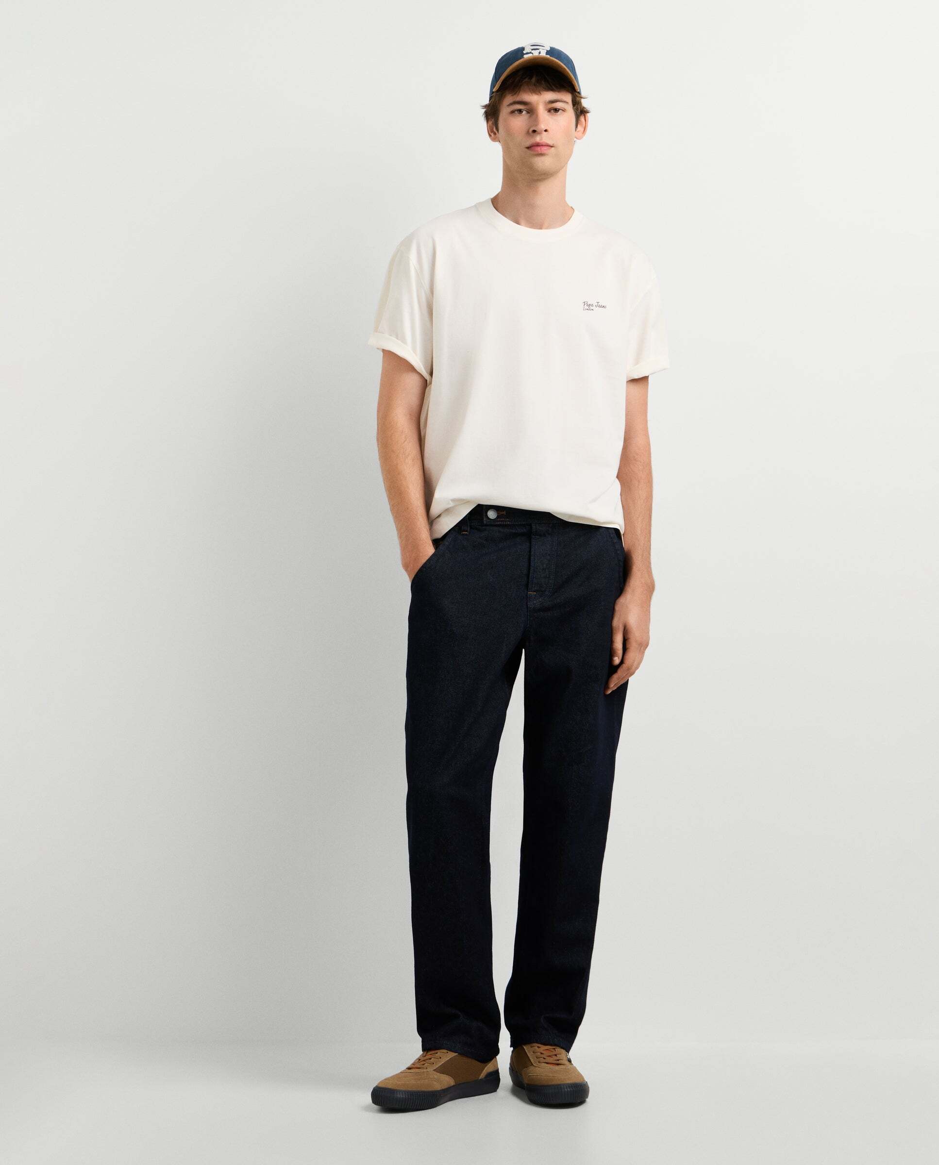 Camiseta de hombre espalda estampada fit casual - Pepe Jeans - Blanco Blanco-2