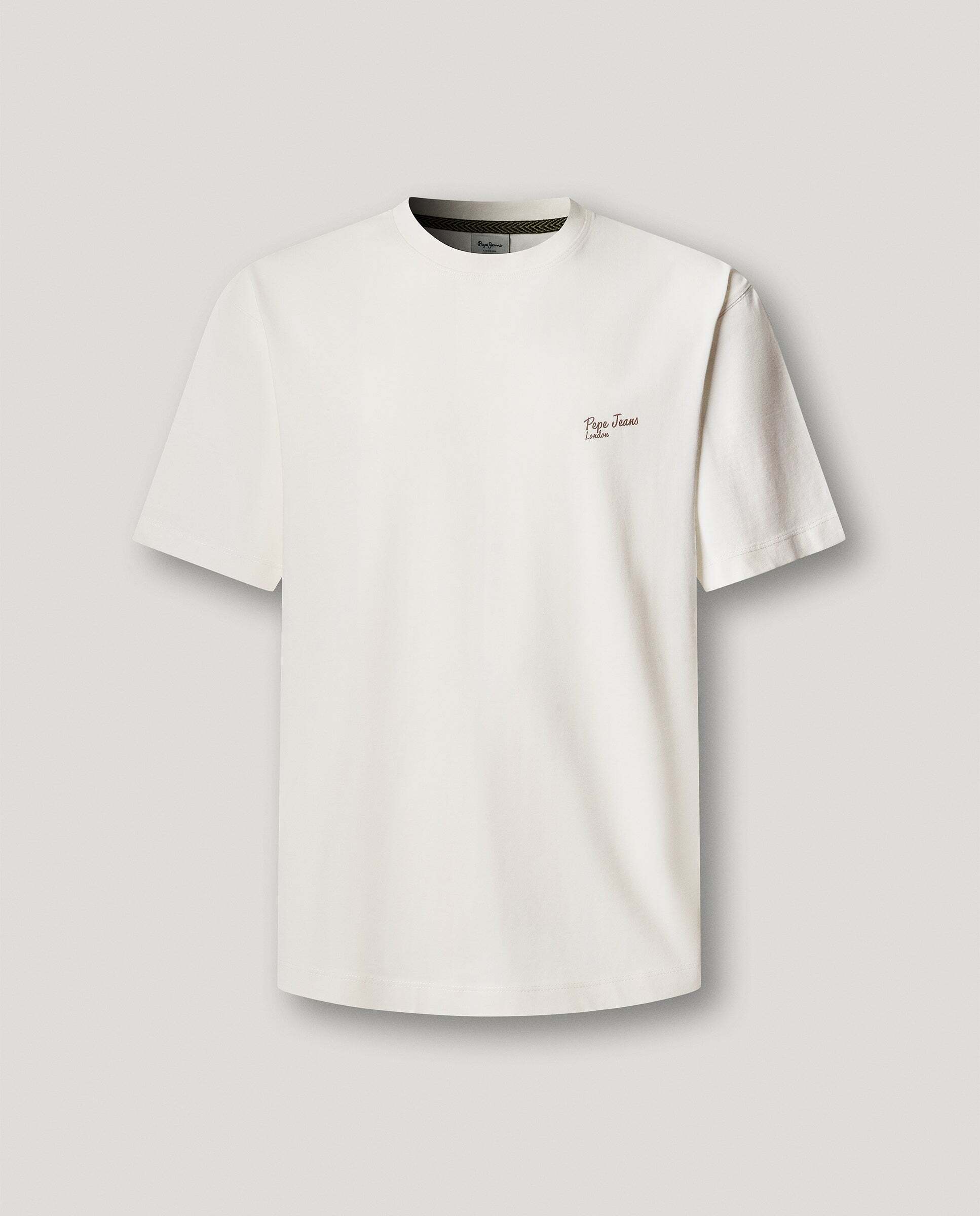 Camiseta de hombre espalda estampada fit casual - Pepe Jeans - Blanco Blanco-6