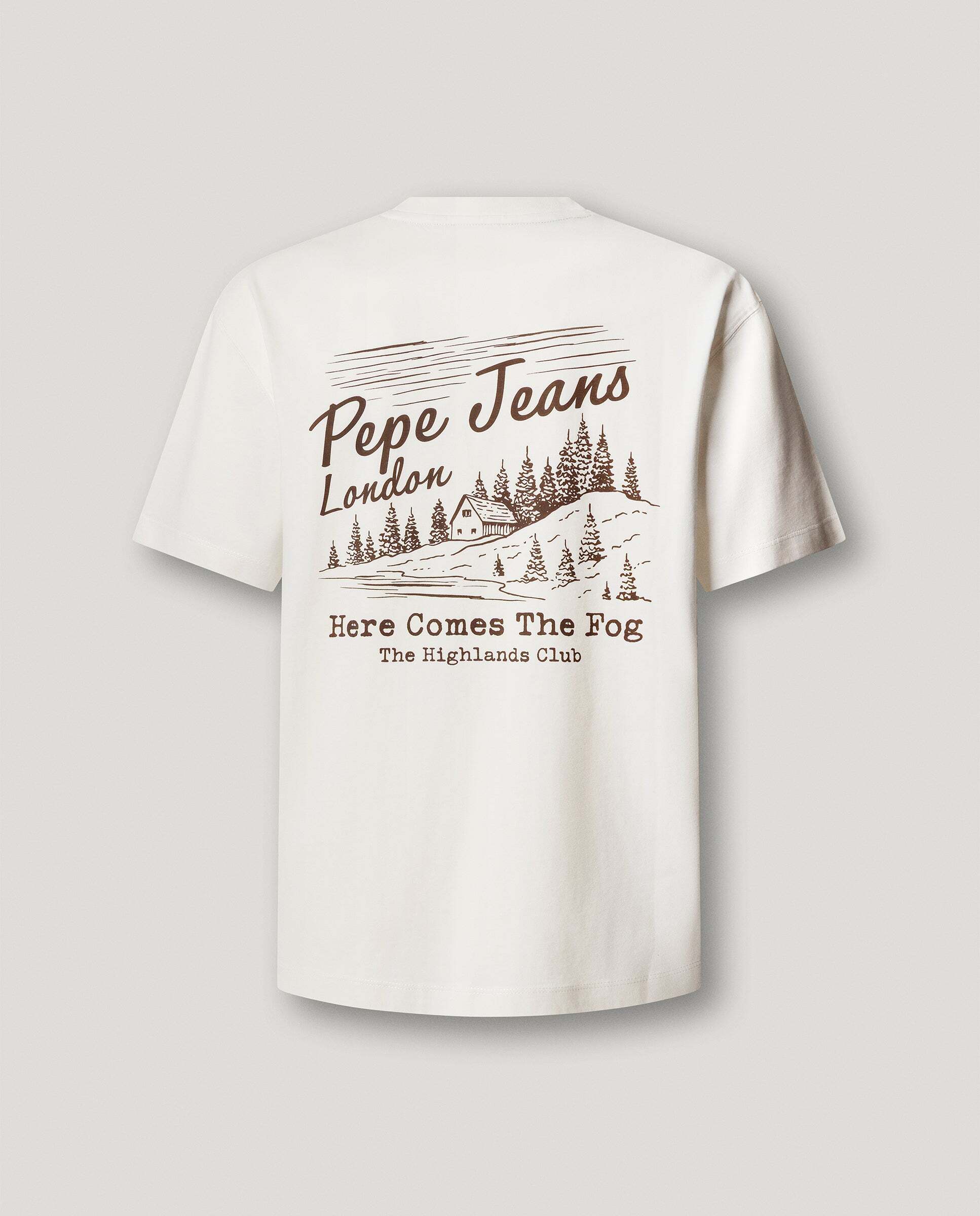 Camiseta de hombre espalda estampada fit casual - Pepe Jeans - Blanco Blanco-5