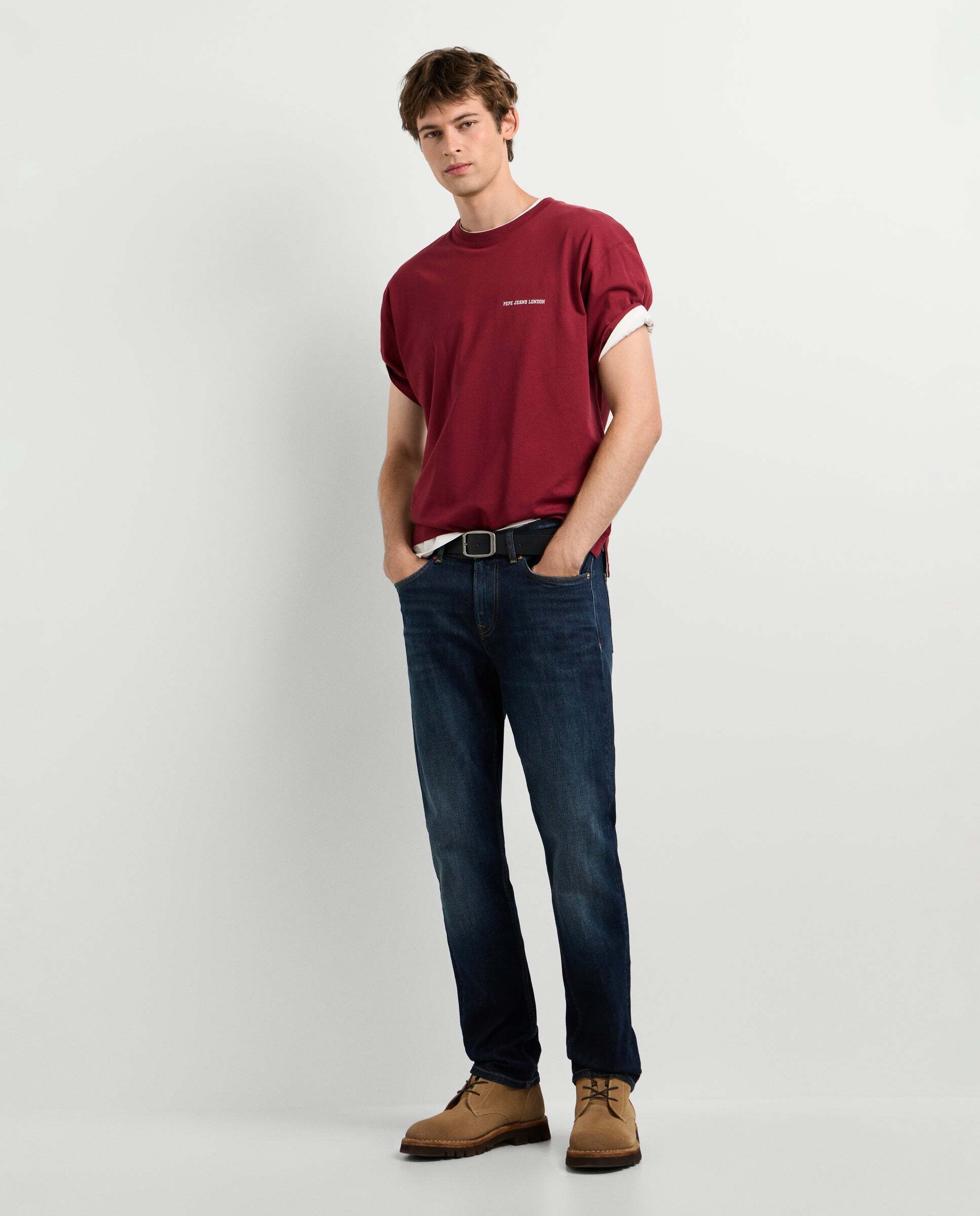 Imagen 2 de Camiseta de hombre espalda estampada fit casual - Pepe Jeans - Vino Vino