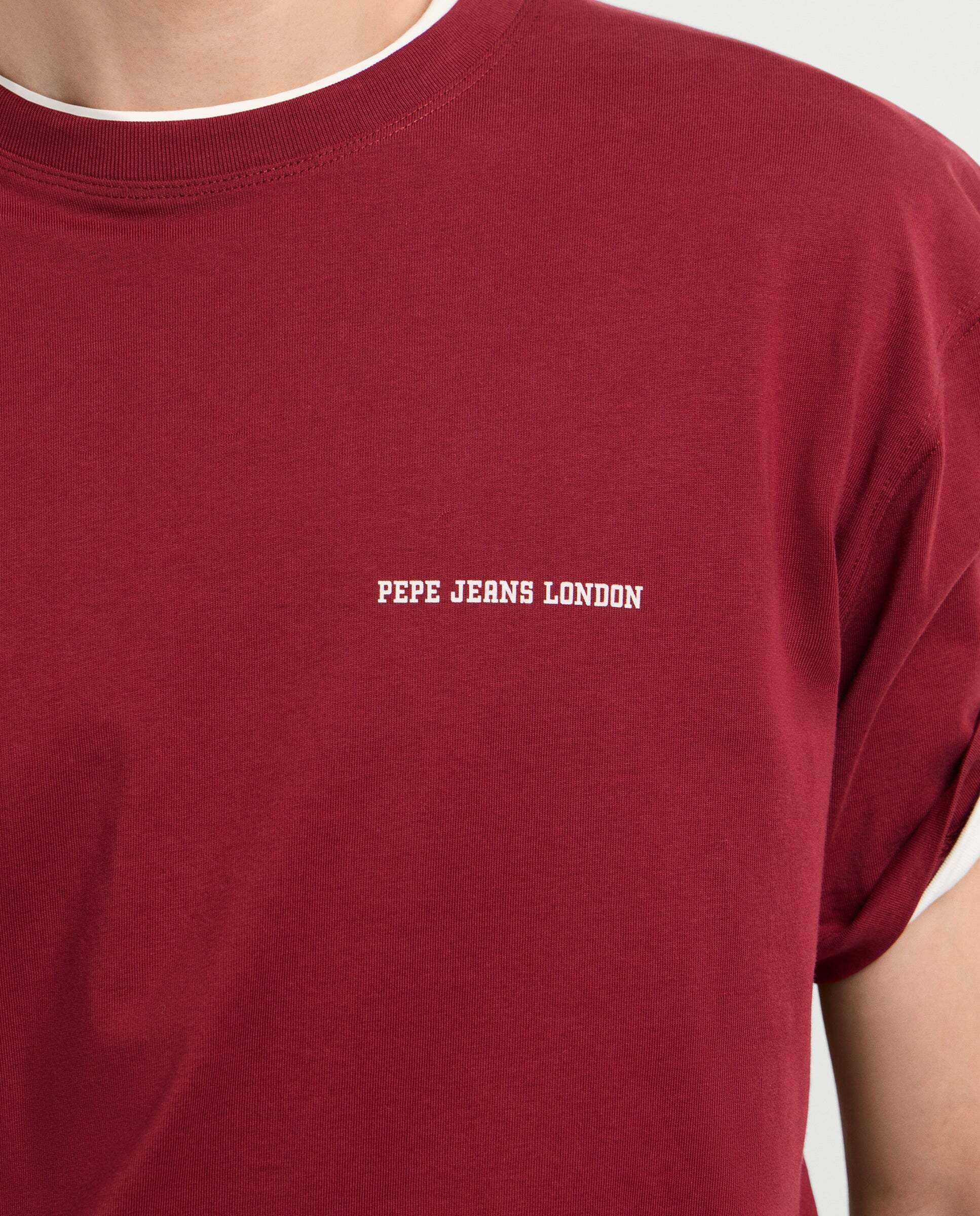 Imagen 4 de Camiseta de hombre espalda estampada fit casual - Pepe Jeans - Vino Vino