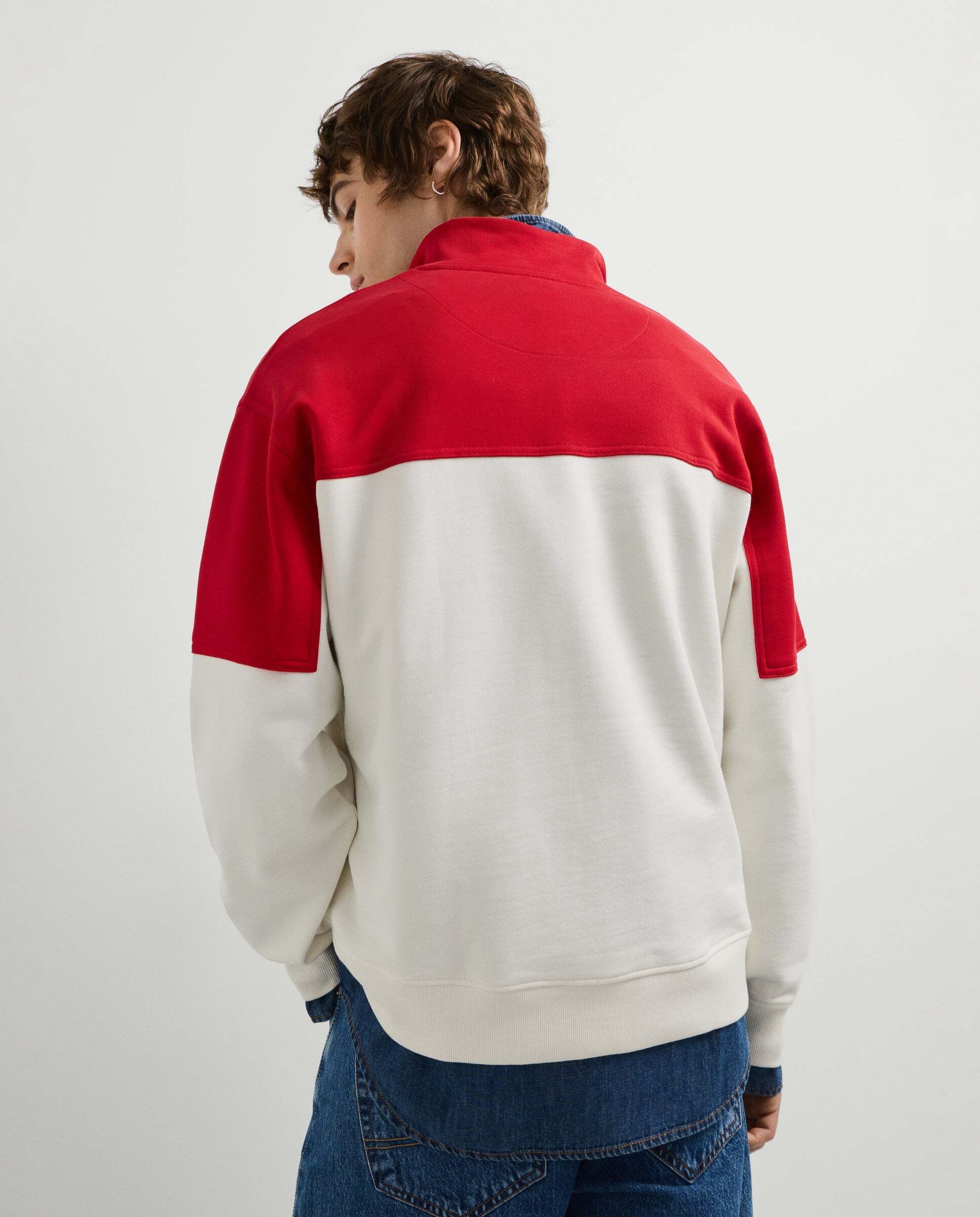 Sudadera de hombre cuello alto fit casual - Pepe Jeans - Rojo Rojo-3