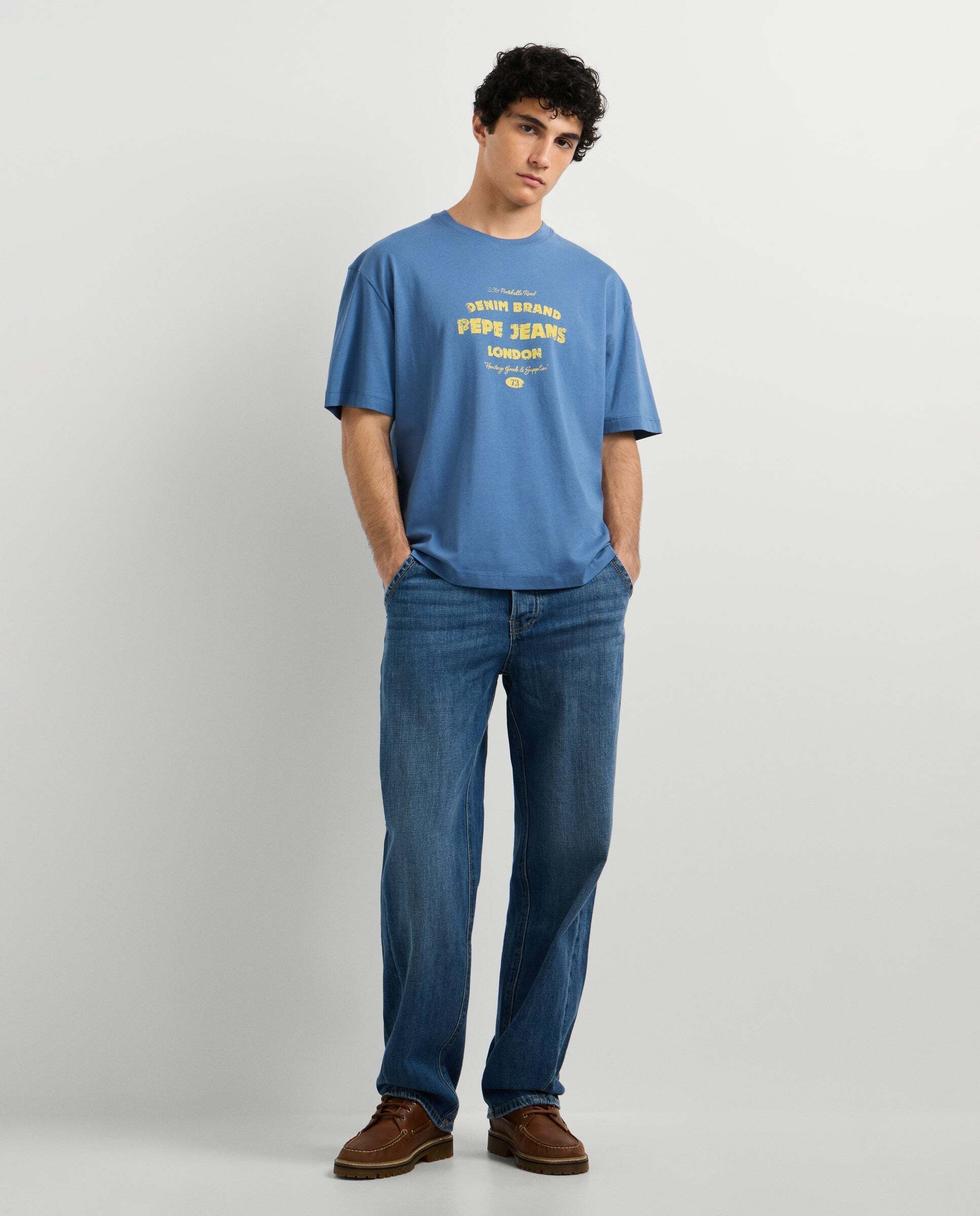 Imagen 2 de Camiseta de hombre logo estampado fit casual - Pepe Jeans - Azul marino Azul marino