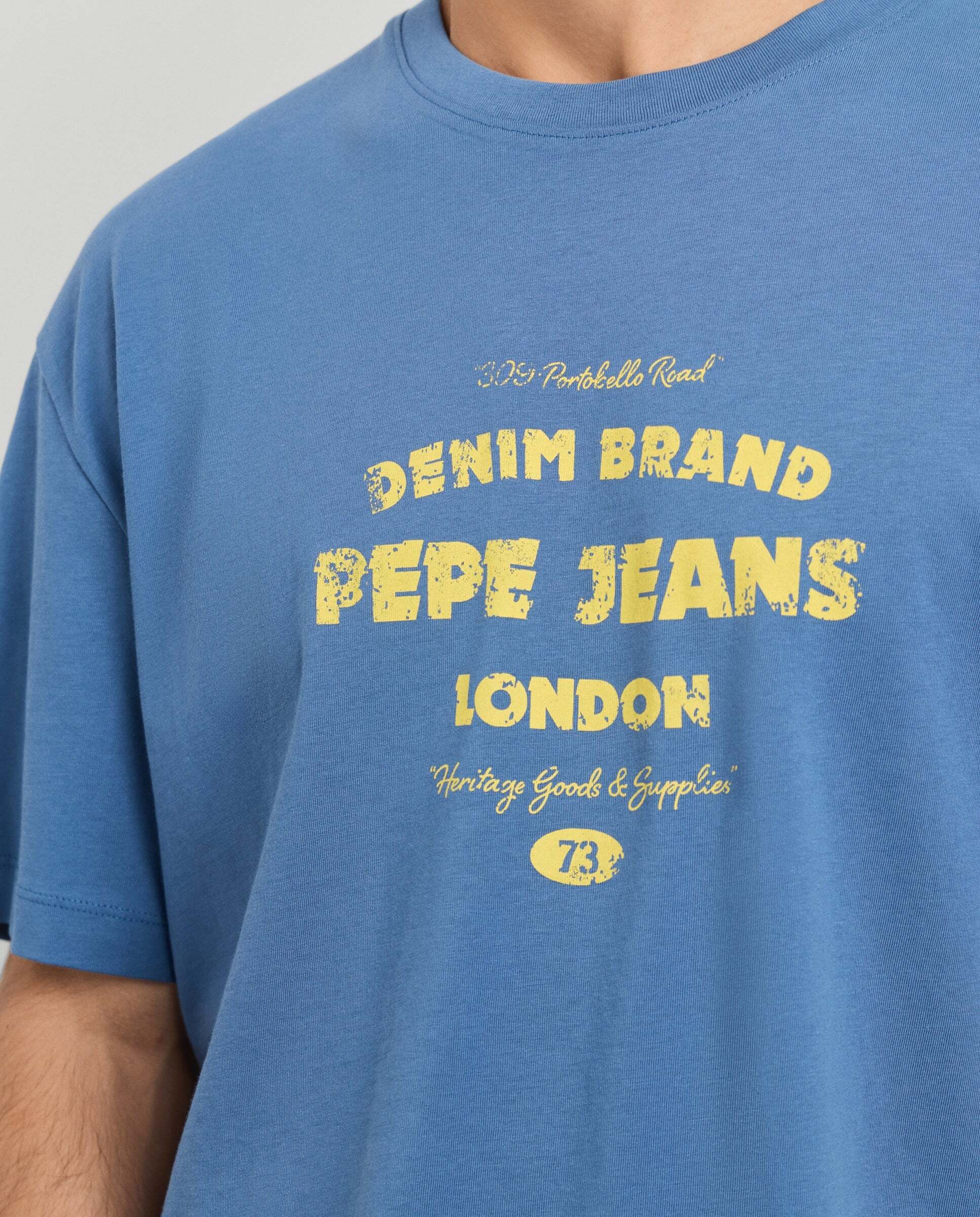 Imagen 4 de Camiseta de hombre logo estampado fit casual - Pepe Jeans - Azul marino Azul marino