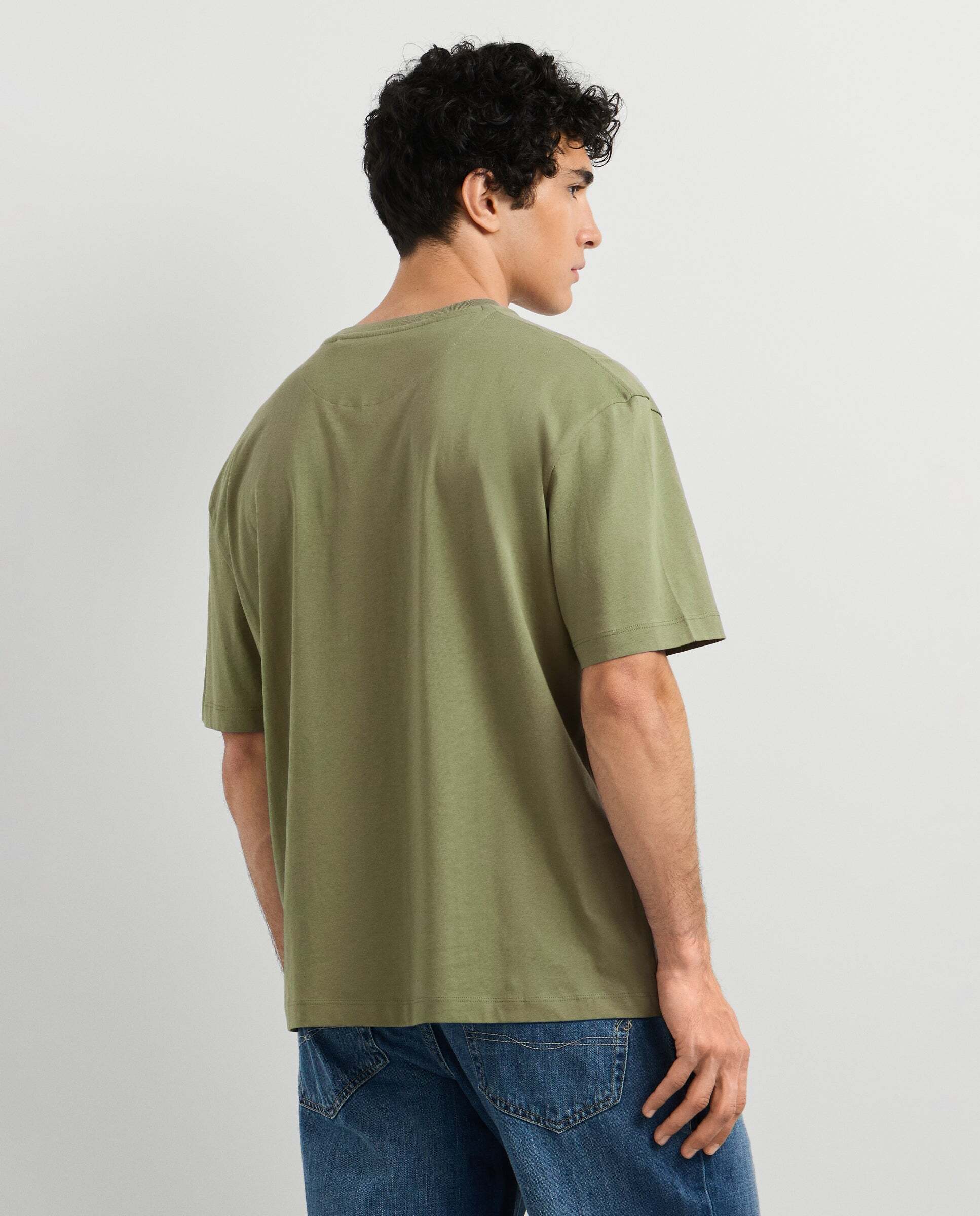 Imagen 3 de Camiseta de hombre logo estampado fit casual - Pepe Jeans - Verde militar Verde militar