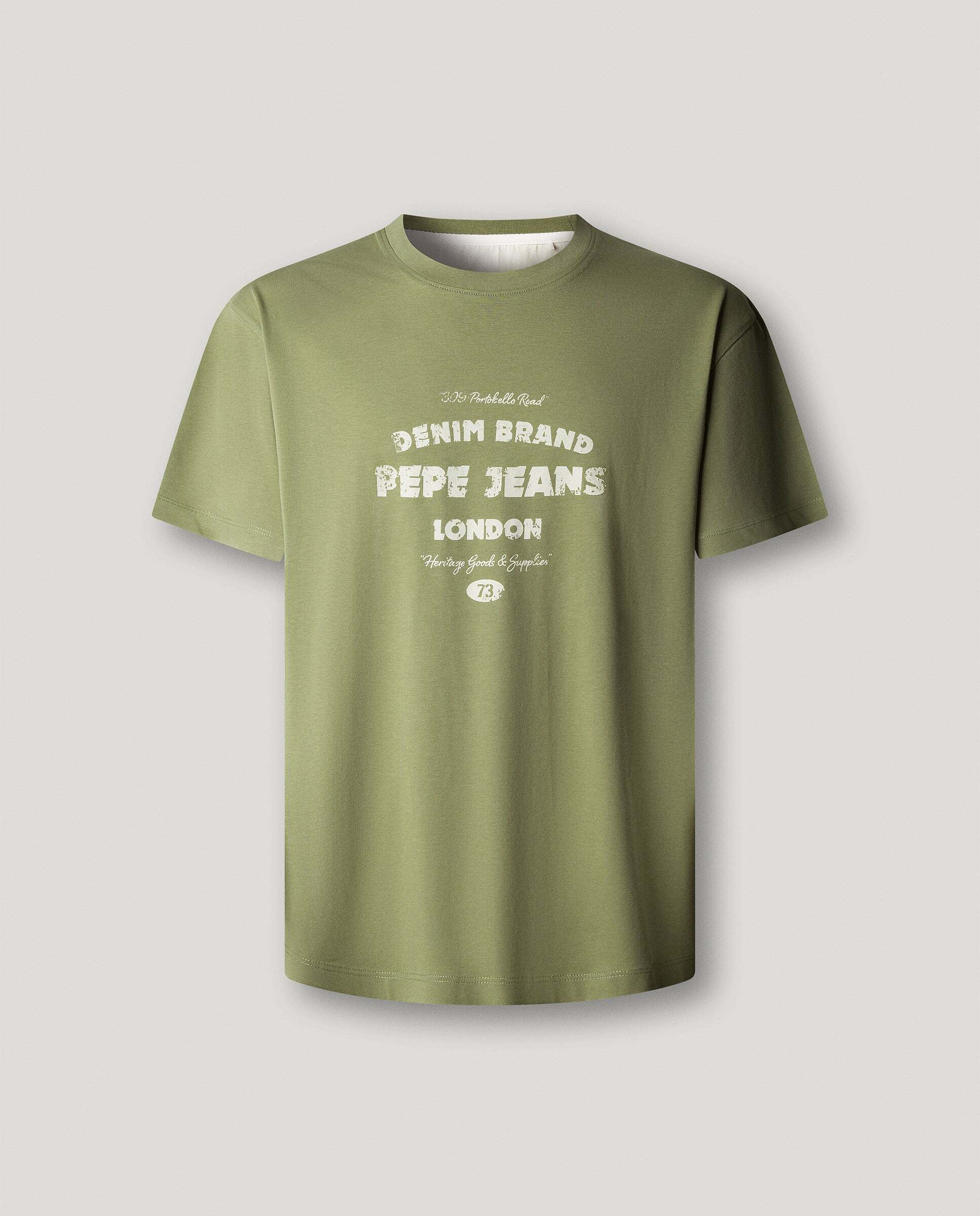 Imagen 6 de Camiseta de hombre logo estampado fit casual - Pepe Jeans - Verde militar Verde militar