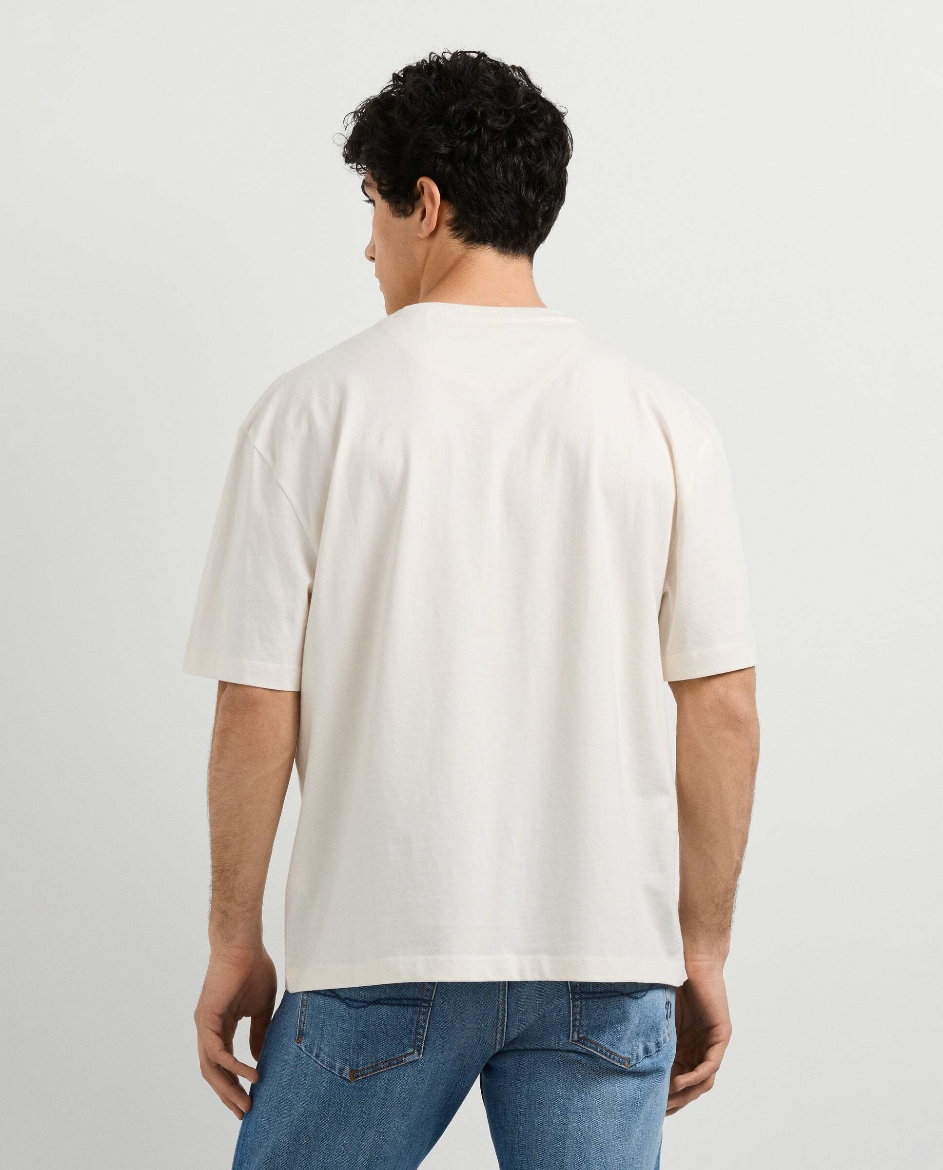 Imagen 3 de Camiseta de hombre logo estampado fit casual - Pepe Jeans - Blanco roto Blanco roto