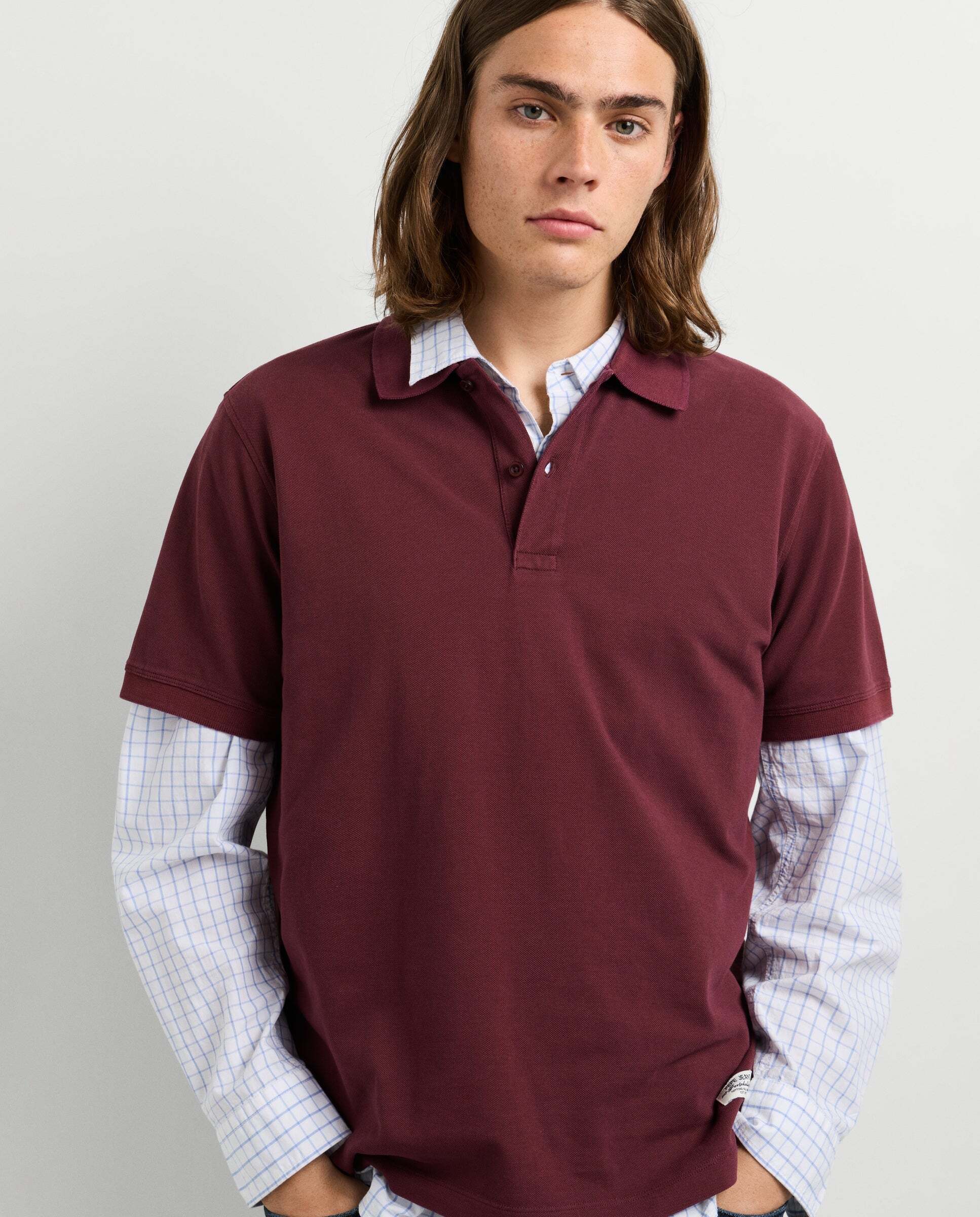 Polo de hombre piqué fit regular - Pepe Jeans - Vino Vino-1