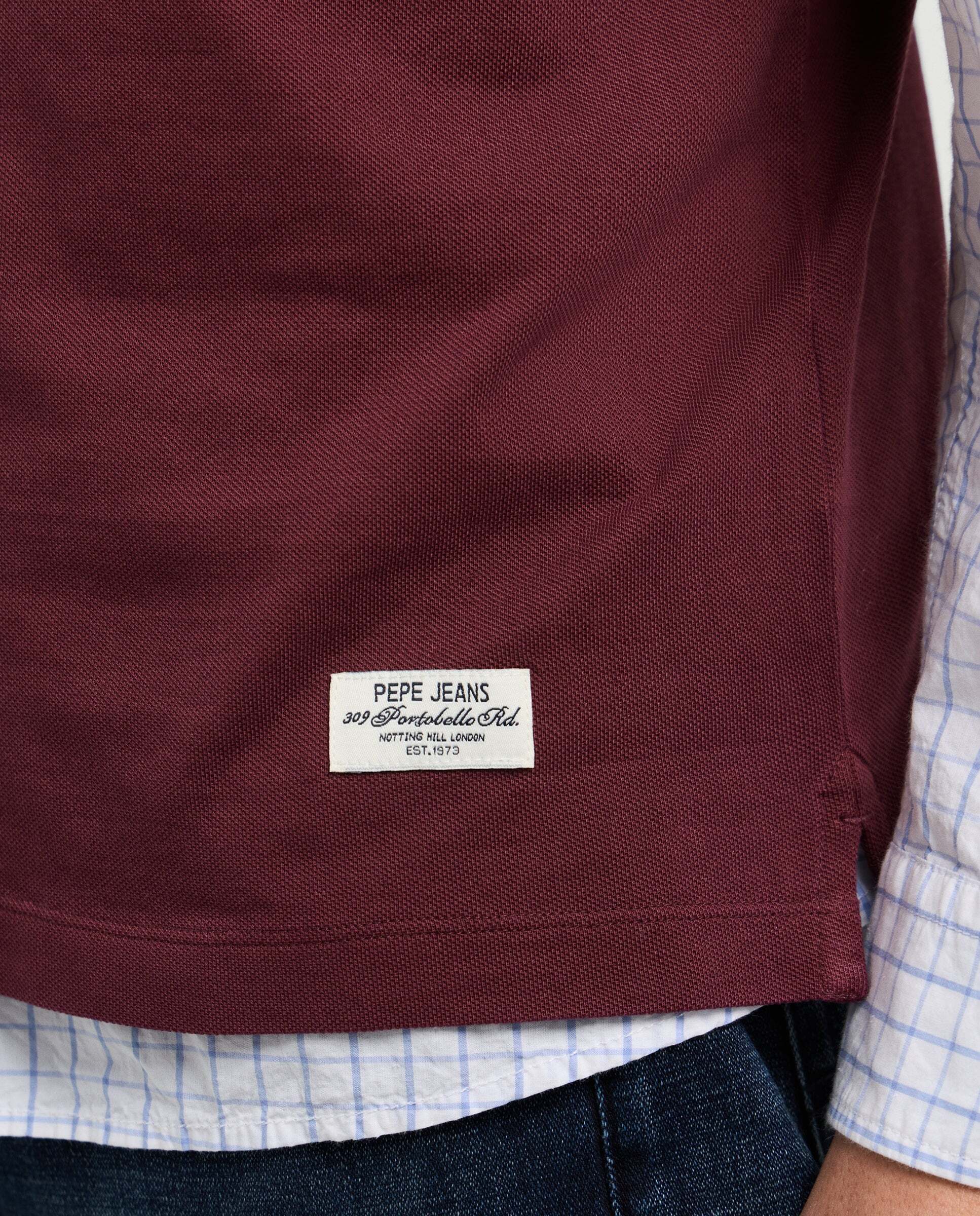 Polo de hombre piqué fit regular - Pepe Jeans - Vino Vino-4